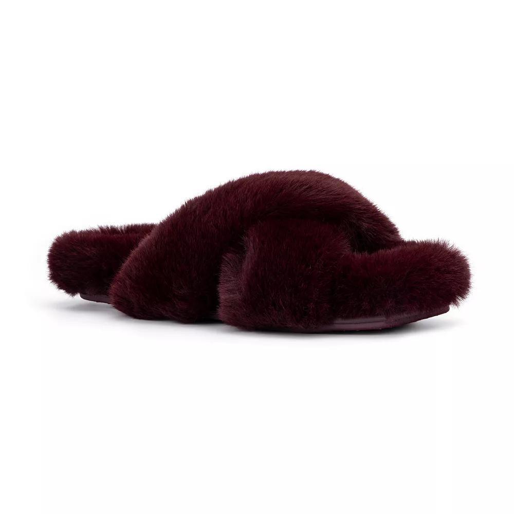 Torgeis Luna Womens Faux-Fur Slide Slippers Product Image