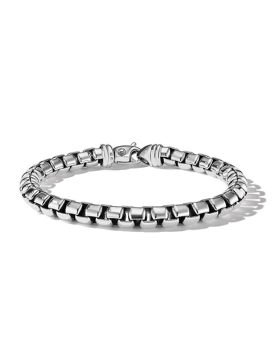 David Yurman Mens Box Chain Bracelet in Sterling Silver, 7.3mm Product Image