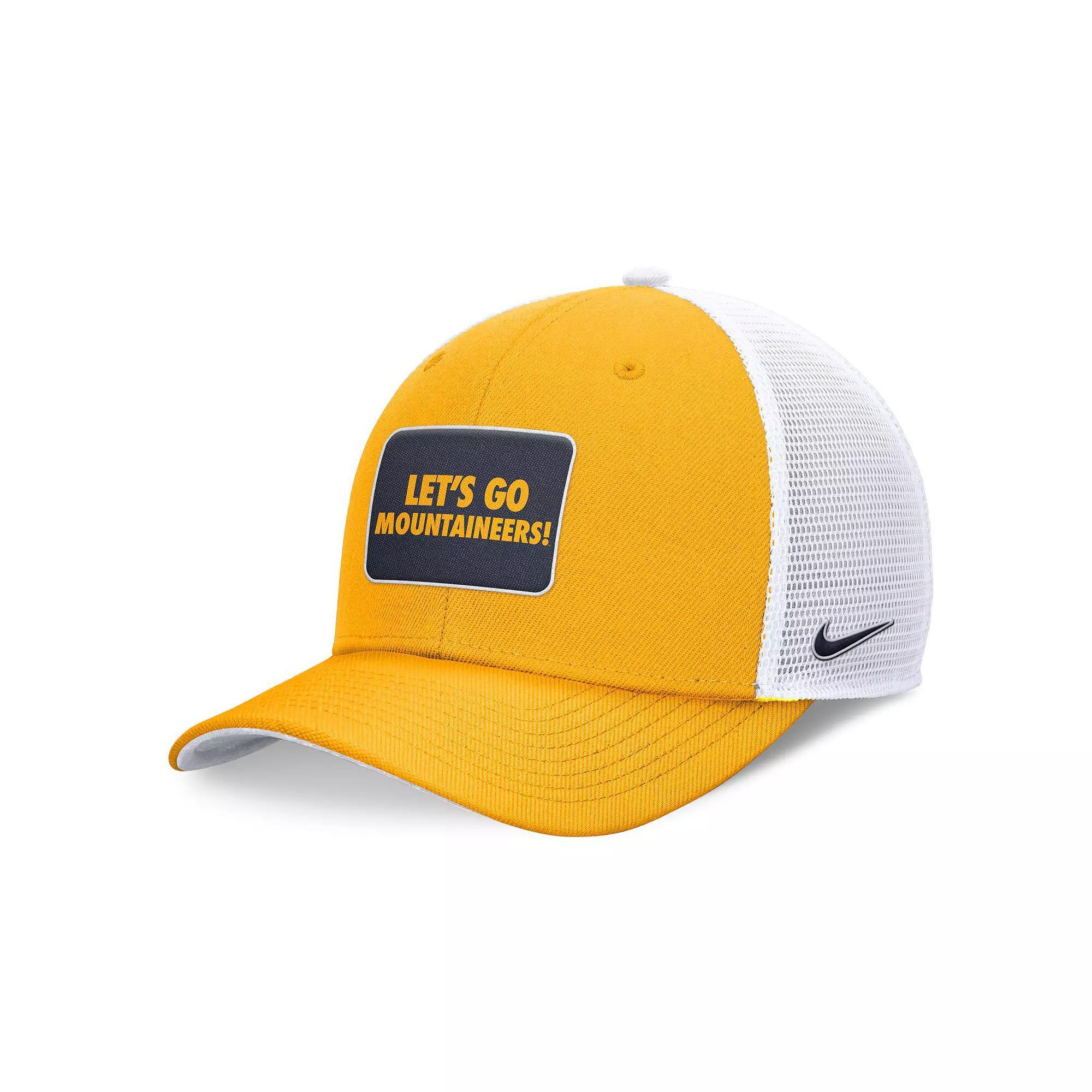 Men's Nike Gold/White West Virginia Mountaineers Local Rise Trucker Adjustable Hat, Size: Medium/Large Product Image