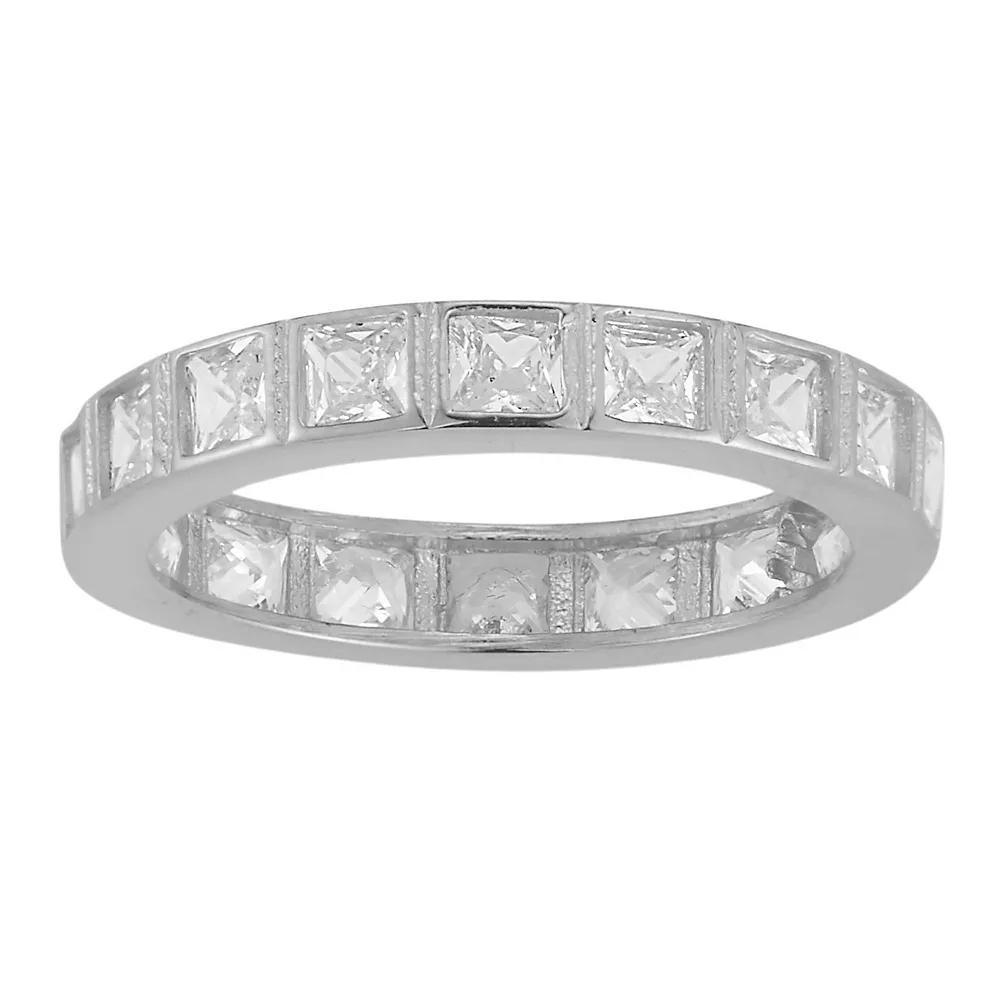 Sunkissed Sterling Cubic Zirconia Band Ring, Women's, Size: 8, Silver Tone Product Image