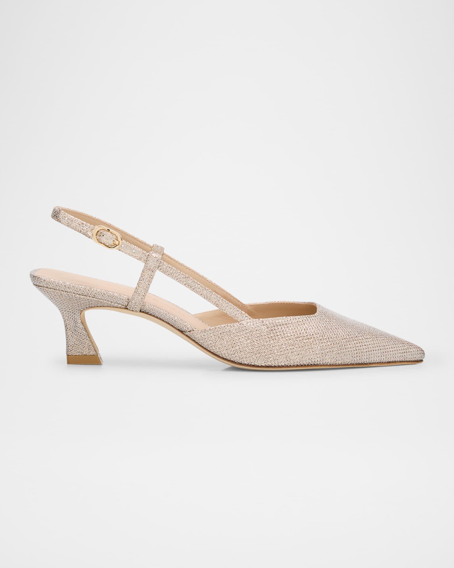 Vinnie Metallic Kitten Slingback Pumps Product Image