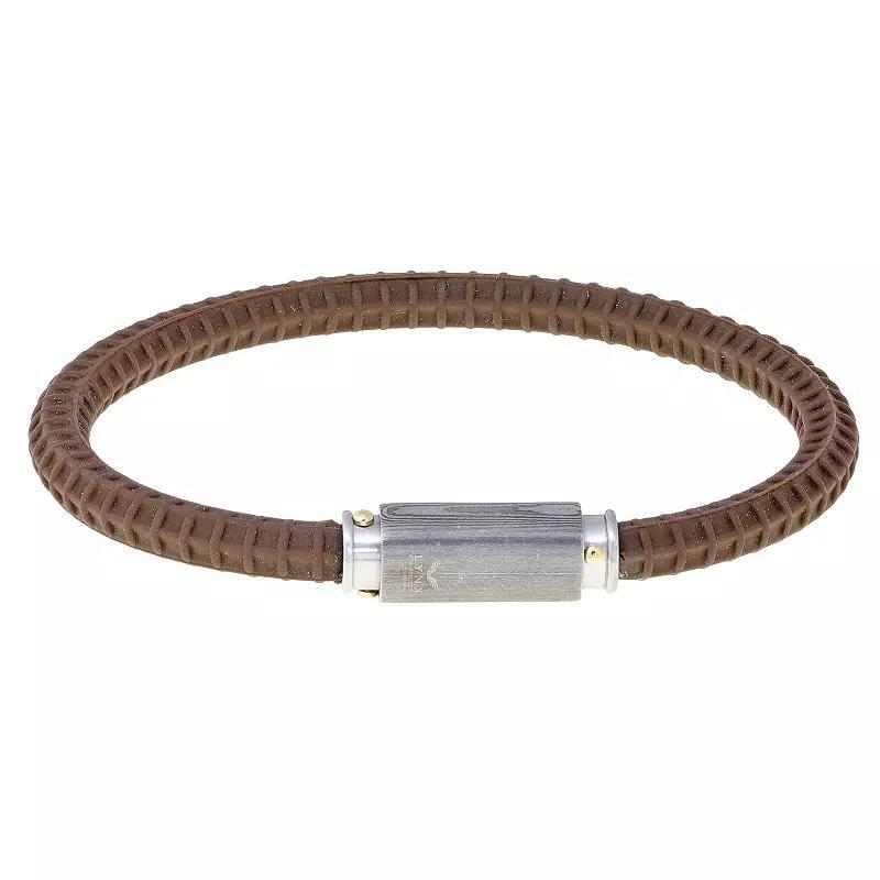 Men's LYNX Ion-Plated & Silicone Bracelet, Size: 9", Green Product Image