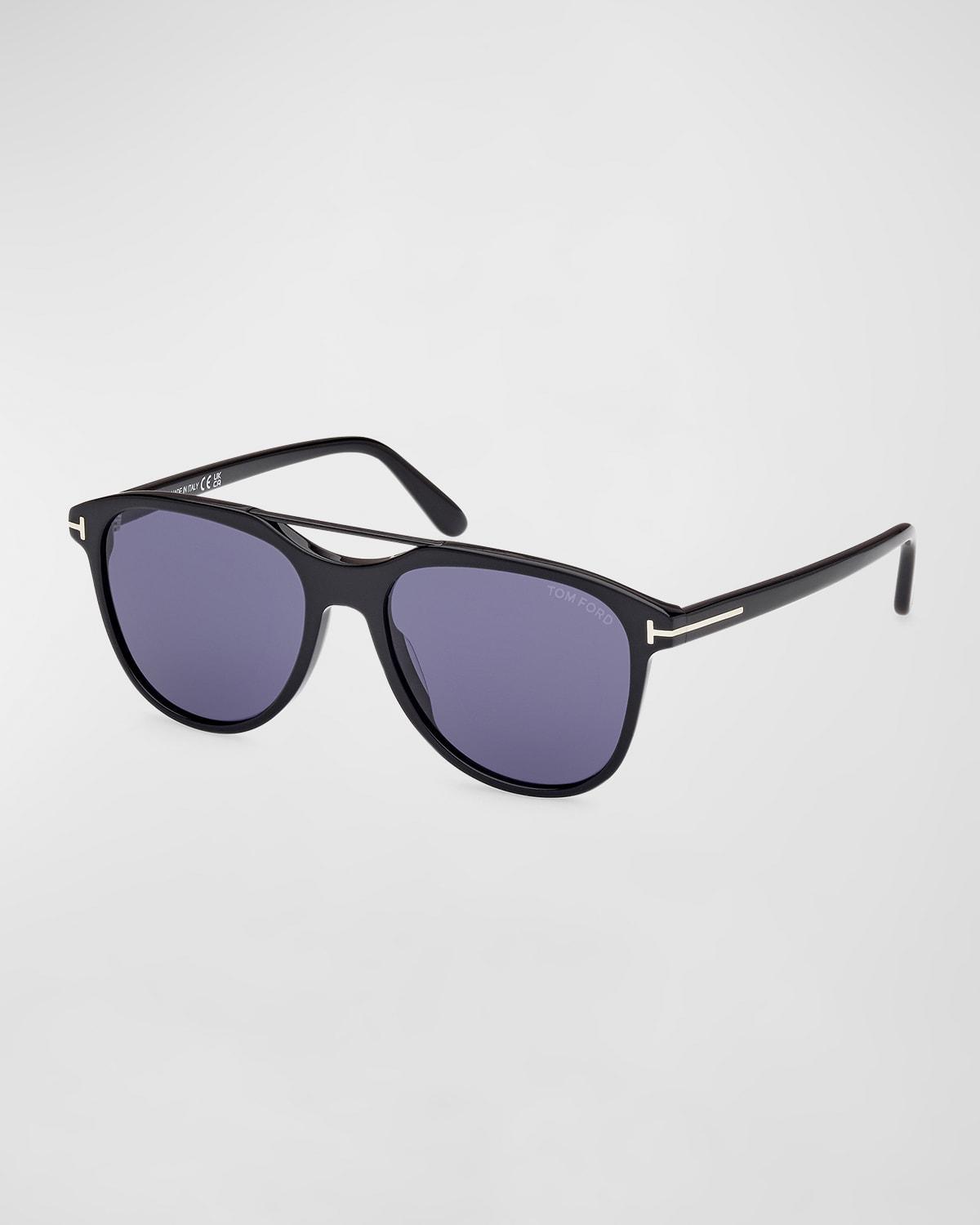 Mens Damian-02 Acetate Oval Sunglasses Product Image