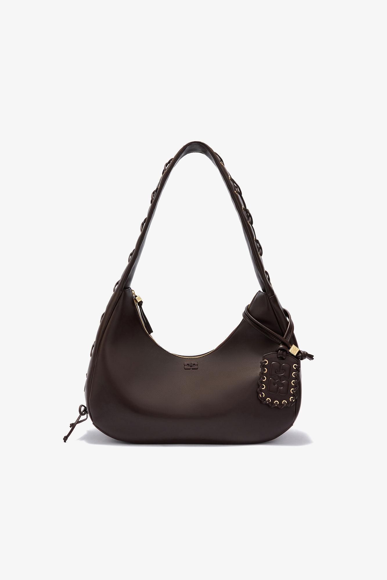 Brown Medium Laces Hobo Bag Product Image