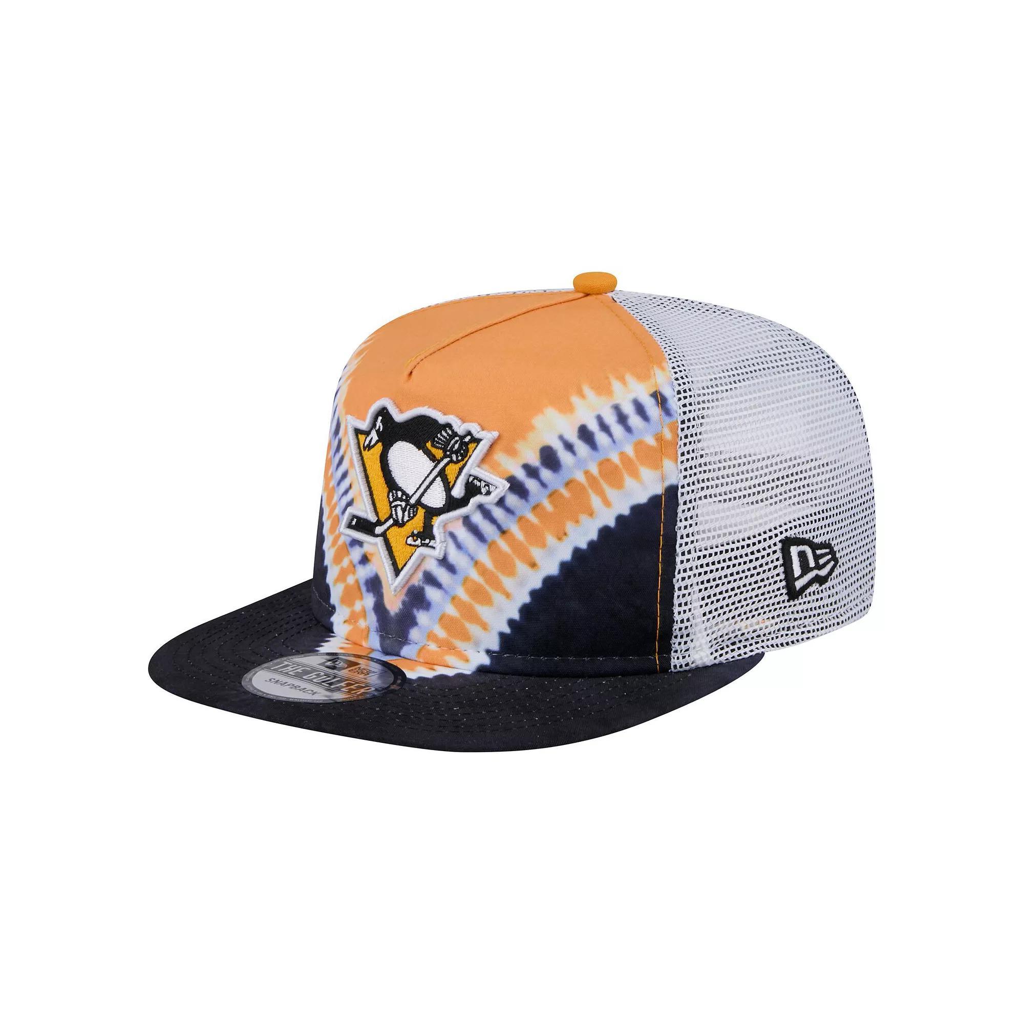 Men's New Era Atlanta Braves Tie-Dye Golfer Trucker Adjustable Hat, Blue Product Image