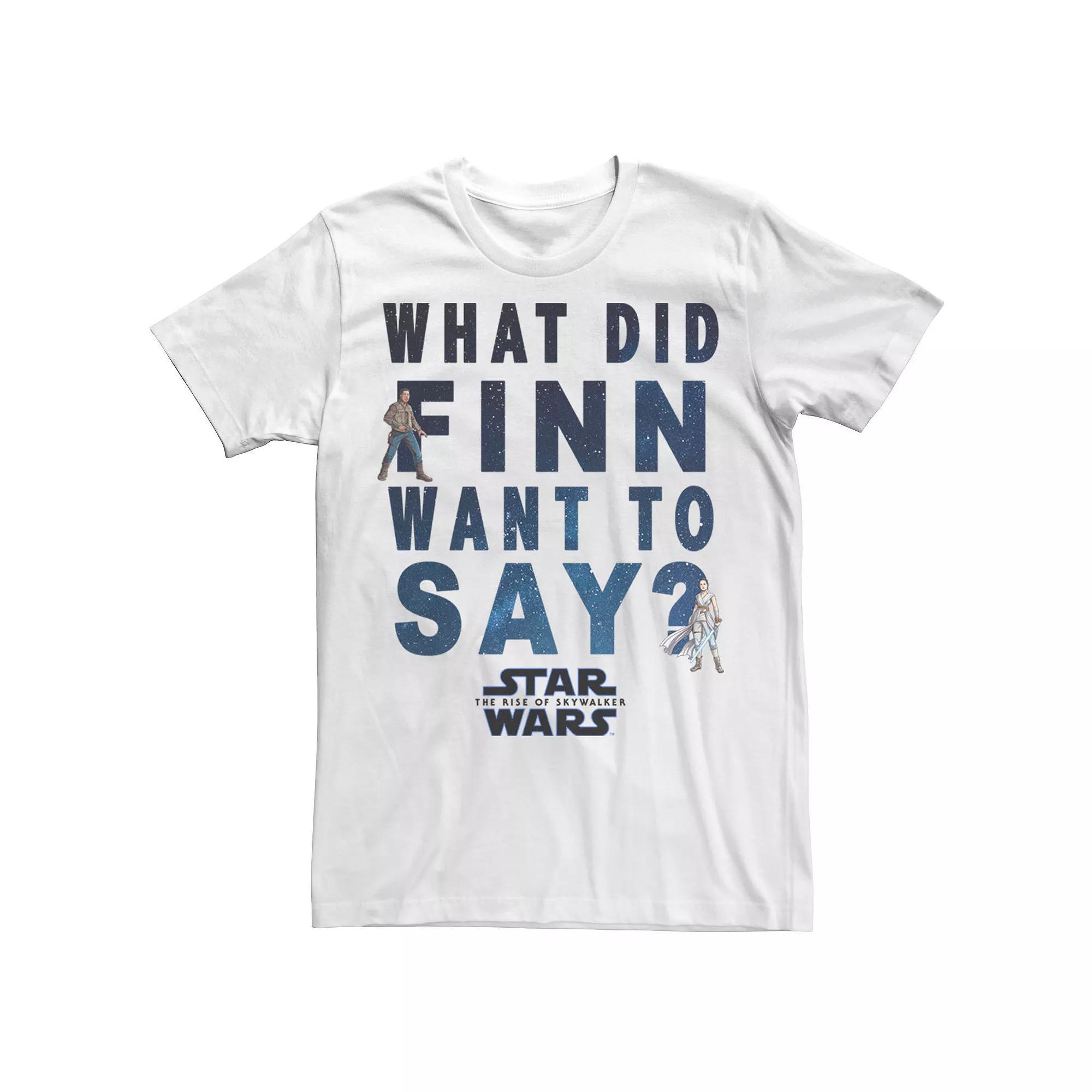 Men's Star Wars: The Rise Of Skywalker What Did Finn Want To Say Tee, Size: 3XL, White Product Image