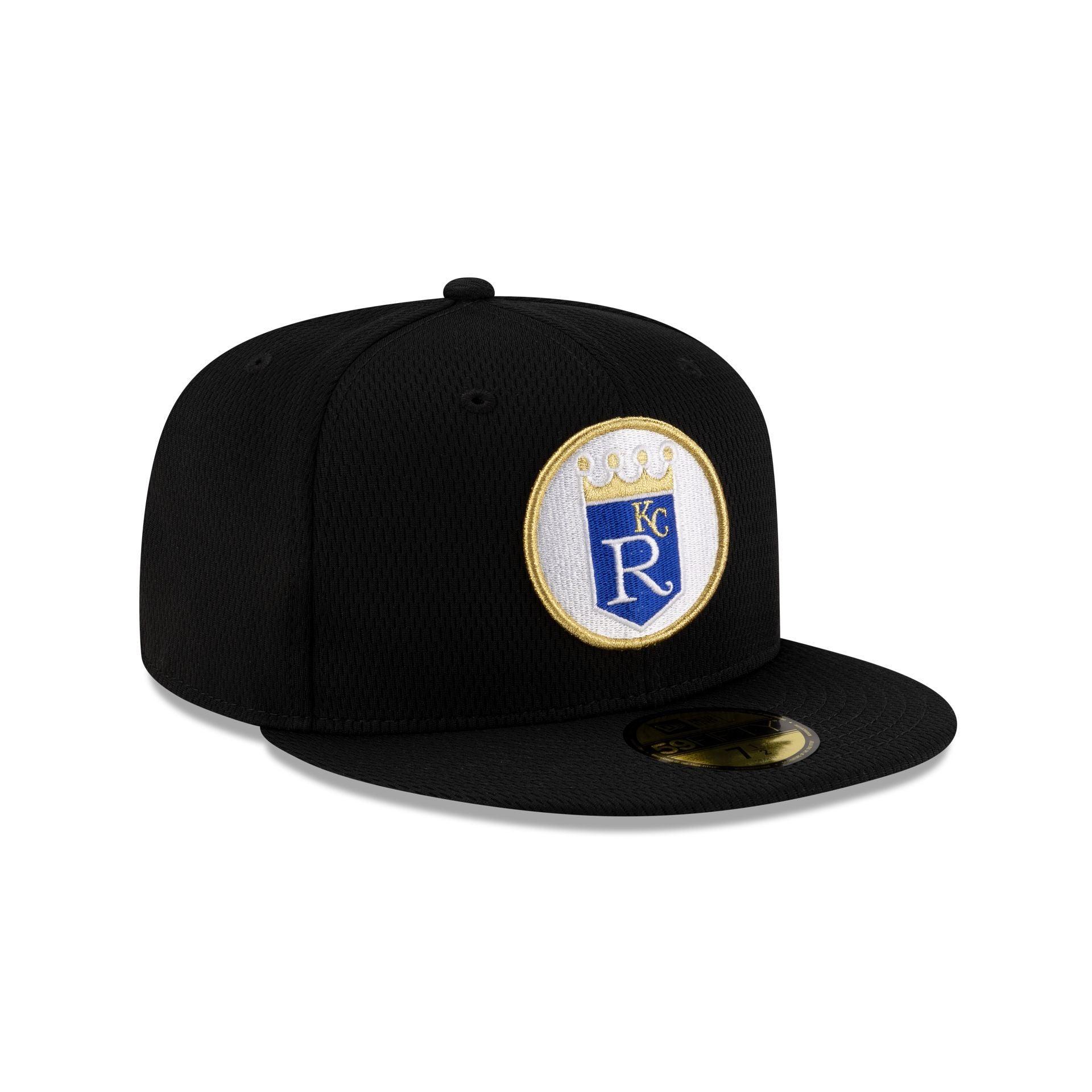 Kansas City Royals 2025 Clubhouse Alt Black 59FIFTY Fitted Hat Male Product Image