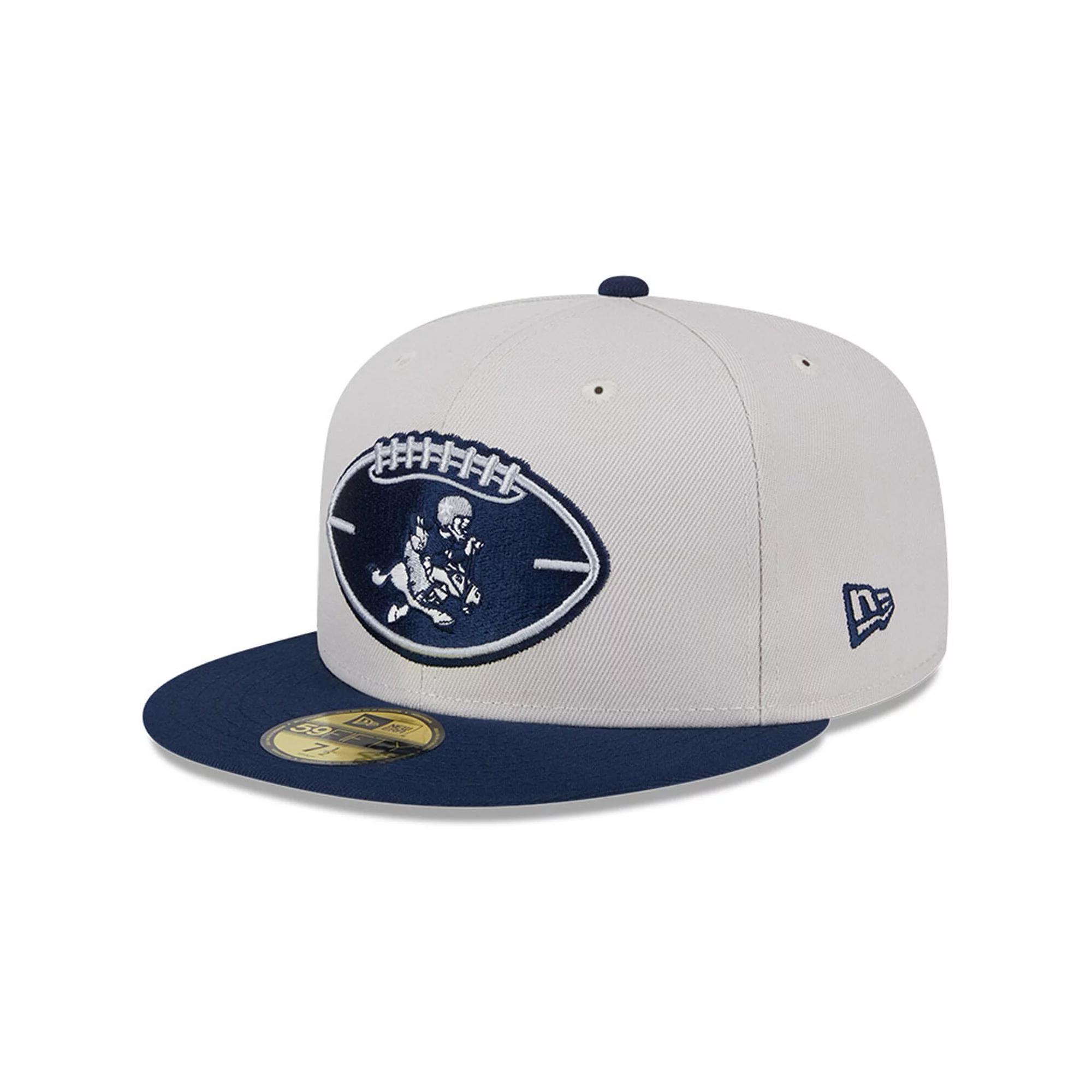 Men's New Era Stone/Navy Dallas Cowboys 2024 Sideline Historic 59FIFTY Fitted Hat, Size: 7 5/8, Team Product Image
