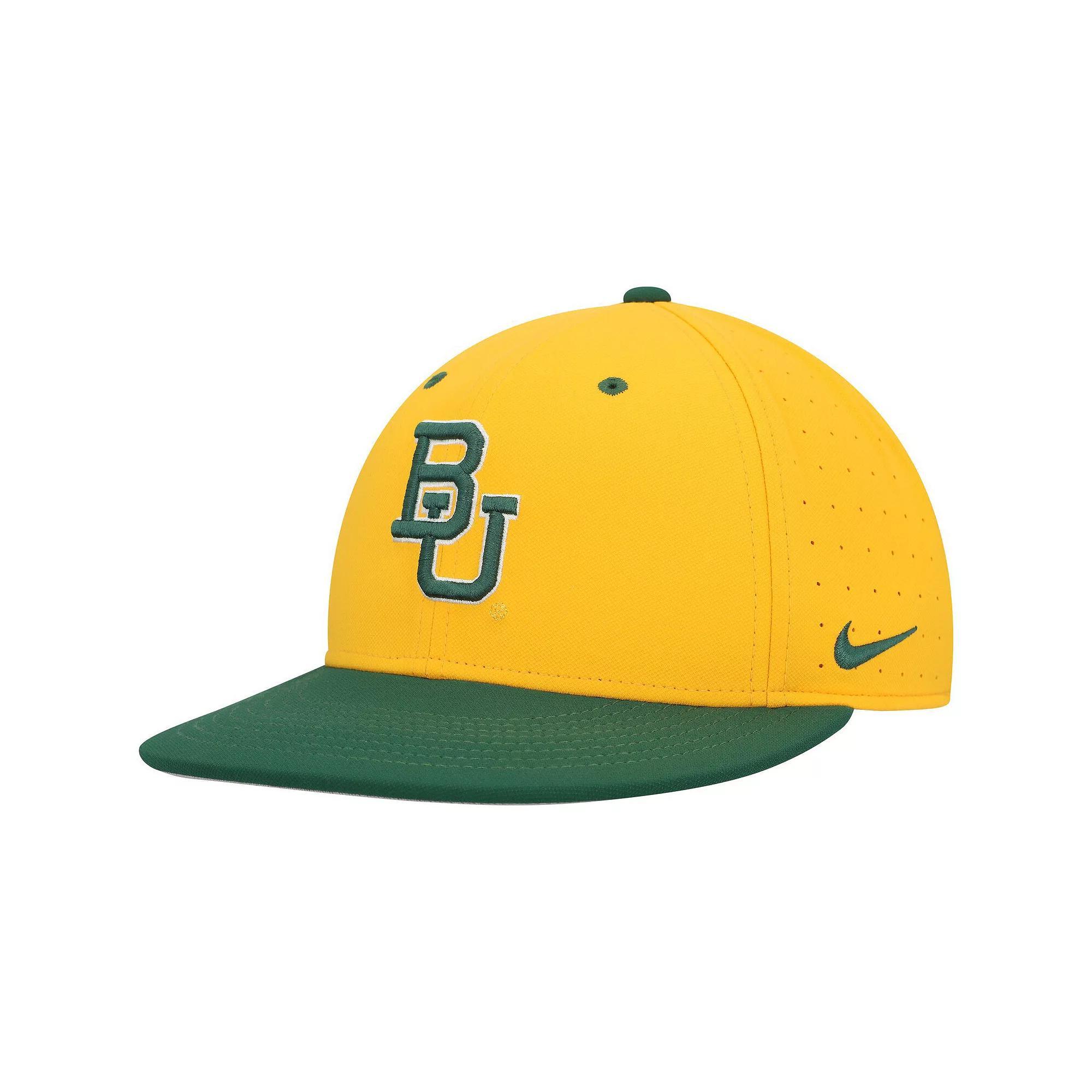 Men's Nike Gold Baylor Bears Aero True Baseball Performance Fitted Hat, Size: 7 1/4, Bay Gold Product Image
