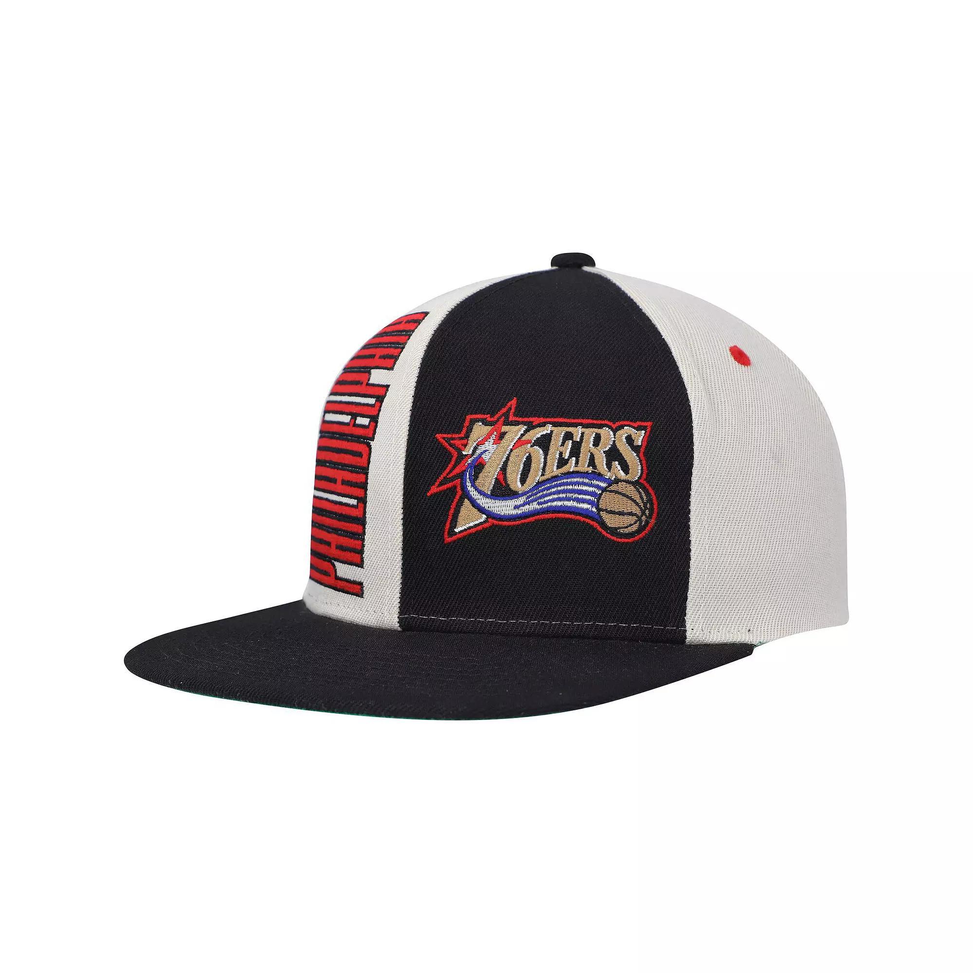 Men's Mitchell & Ness Cream Philadelphia 76ers Hardwood Classics Pop Snapback Hat, 76r Beige Product Image