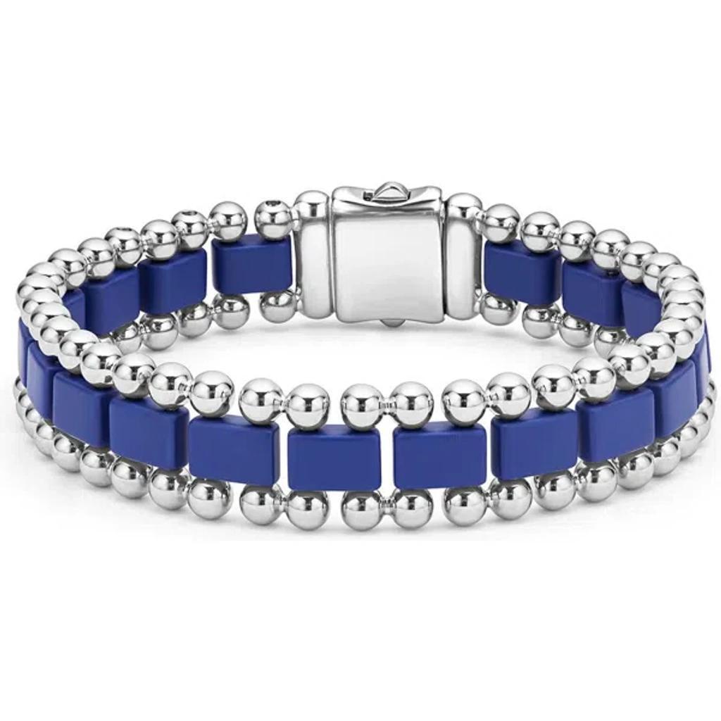 LAGOS Men's Anthem Ceramic Link Bracelet in Ultramarine at Nordstrom, Size 8 Product Image