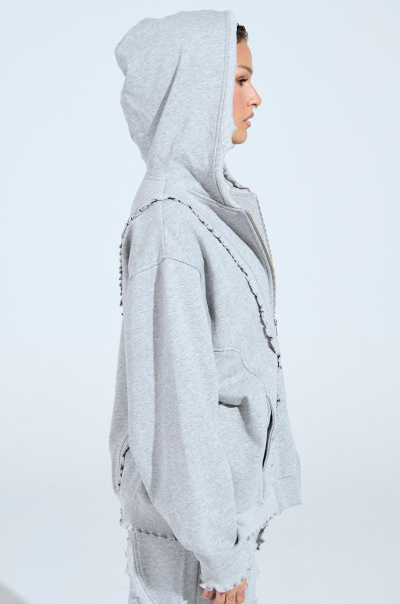 COME CHILL WITH ME ZIP UP SWEATSHIRT Product Image