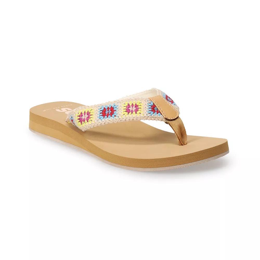 SO® Bloomfield Women's Thong Sandals, Size: 11, Patch Product Image