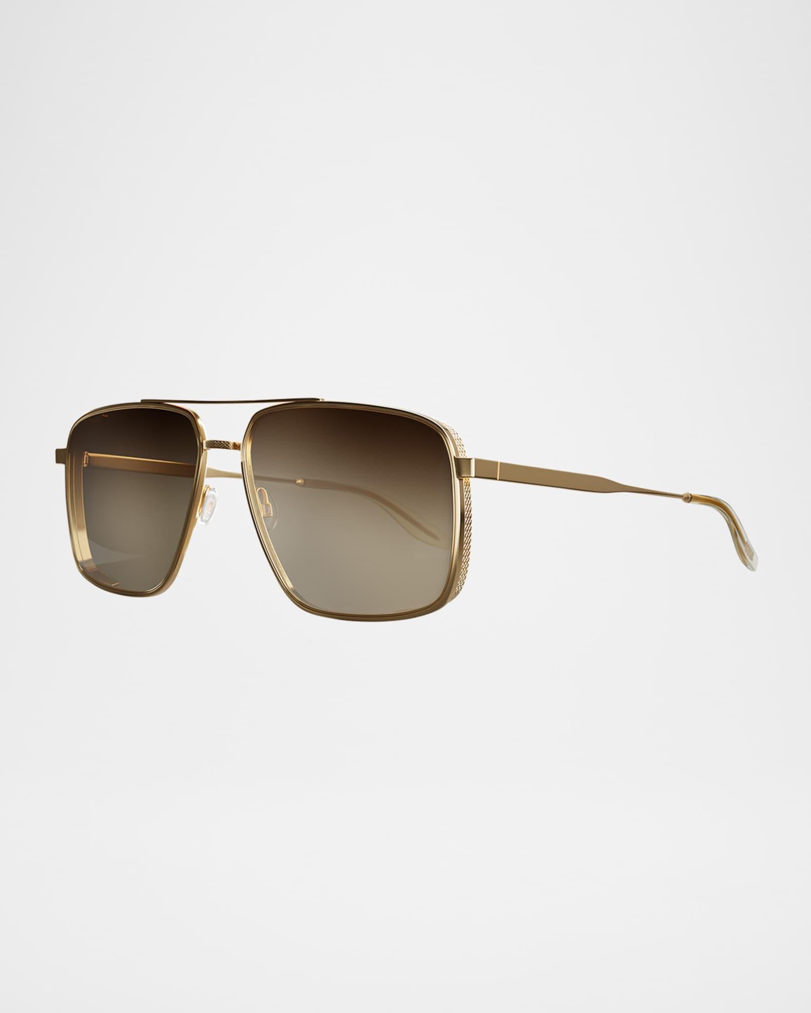 x 007 Men's Scaramanga Titanium Aviator Sunglasses Product Image