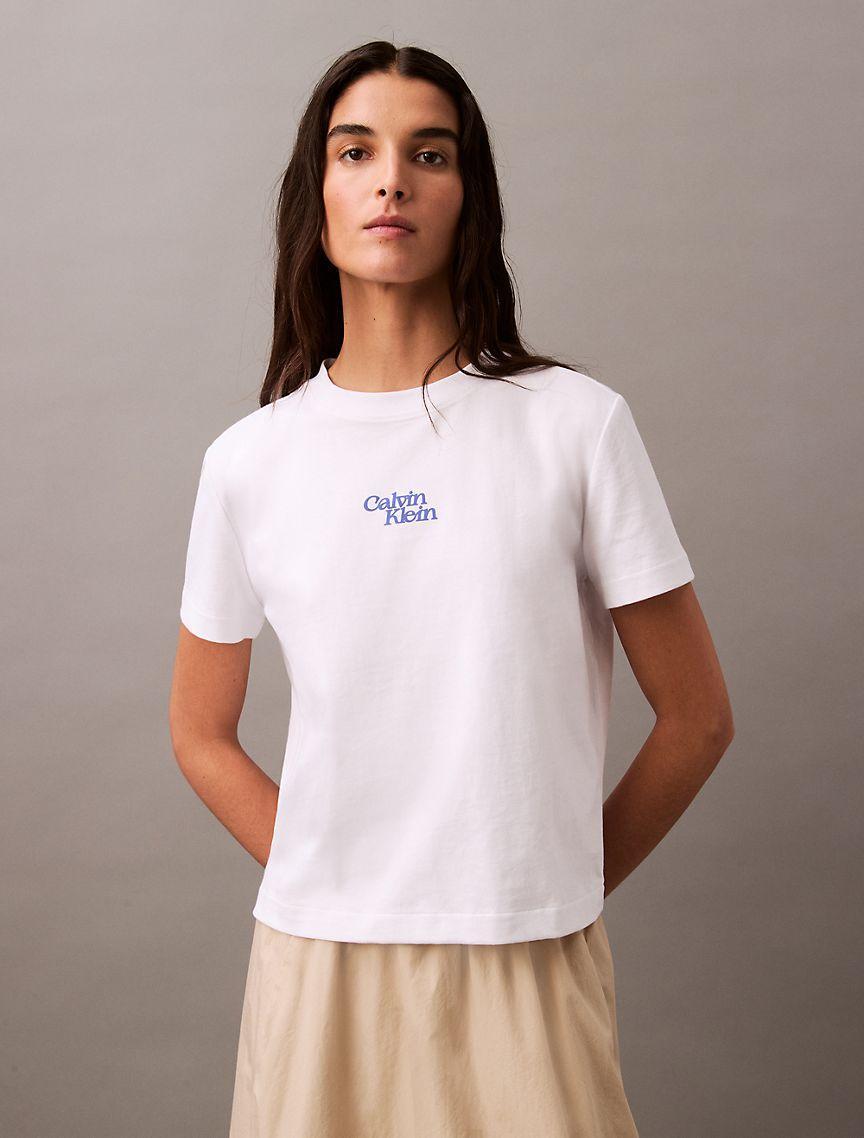 Flocked Logo Graphic Slim T-Shirt Product Image