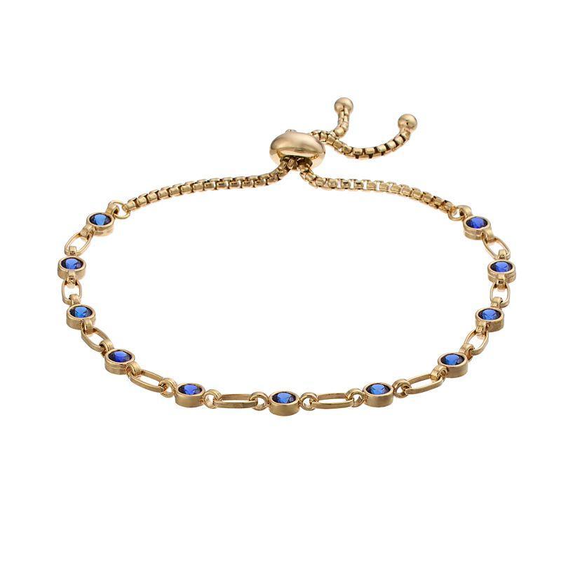 Kristen Kesho Sterling Silver Lab-Created Sapphire Tennis Adjustable Bolo Bracelet, Women's, Size: 9.50, Pink Tone Product Image