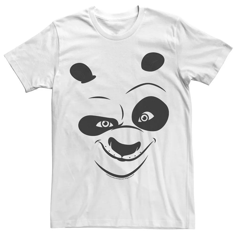 Men's Kung Fu Panda Po Face Costume Tee, Size: Small, White Product Image