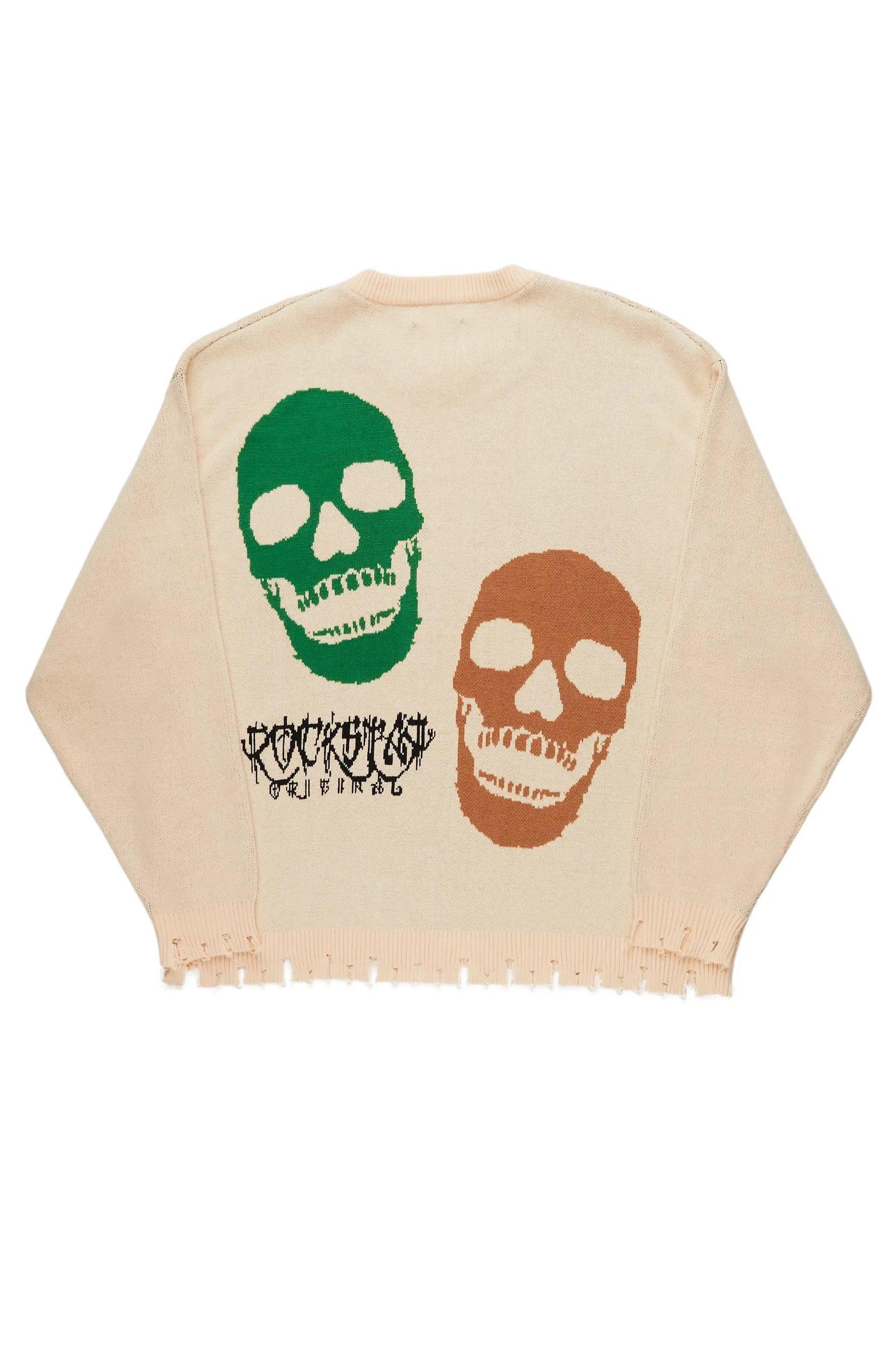 Kaleb Beige Knit Sweater Male Product Image