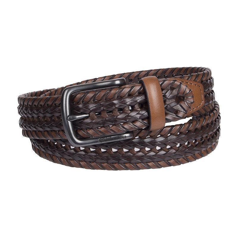Mens Columbia Fully Adjustable Braided Casual Leather Belt Product Image