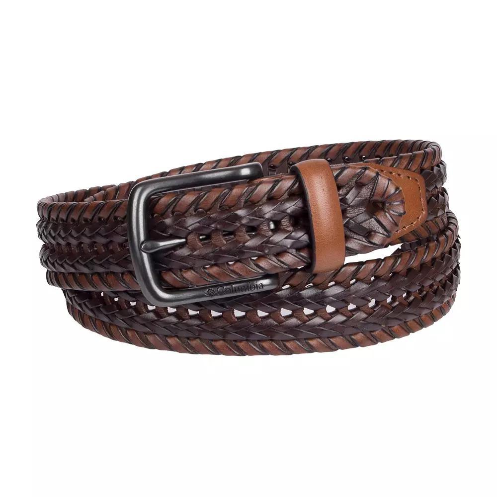 Mens Columbia Fully Adjustable Braided Casual Leather Belt Product Image