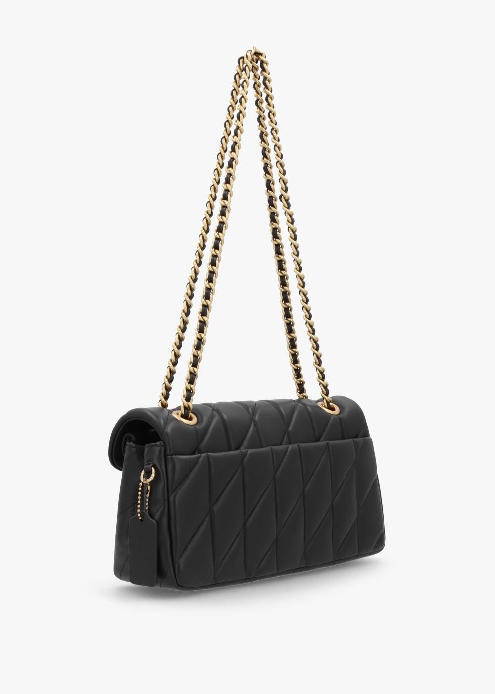COACH Tabby Quilted 26 Black Leather Shoulder Bag Product Image
