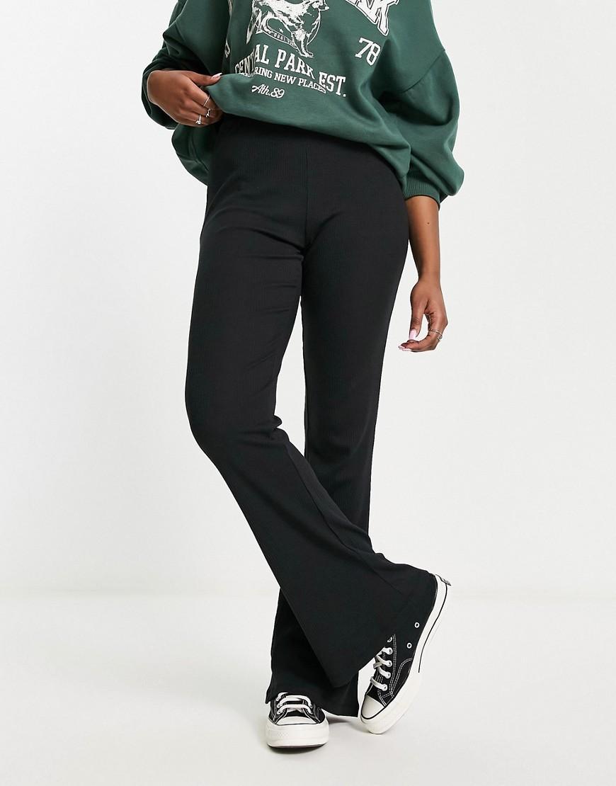 Noisy May flare pants in black Product Image