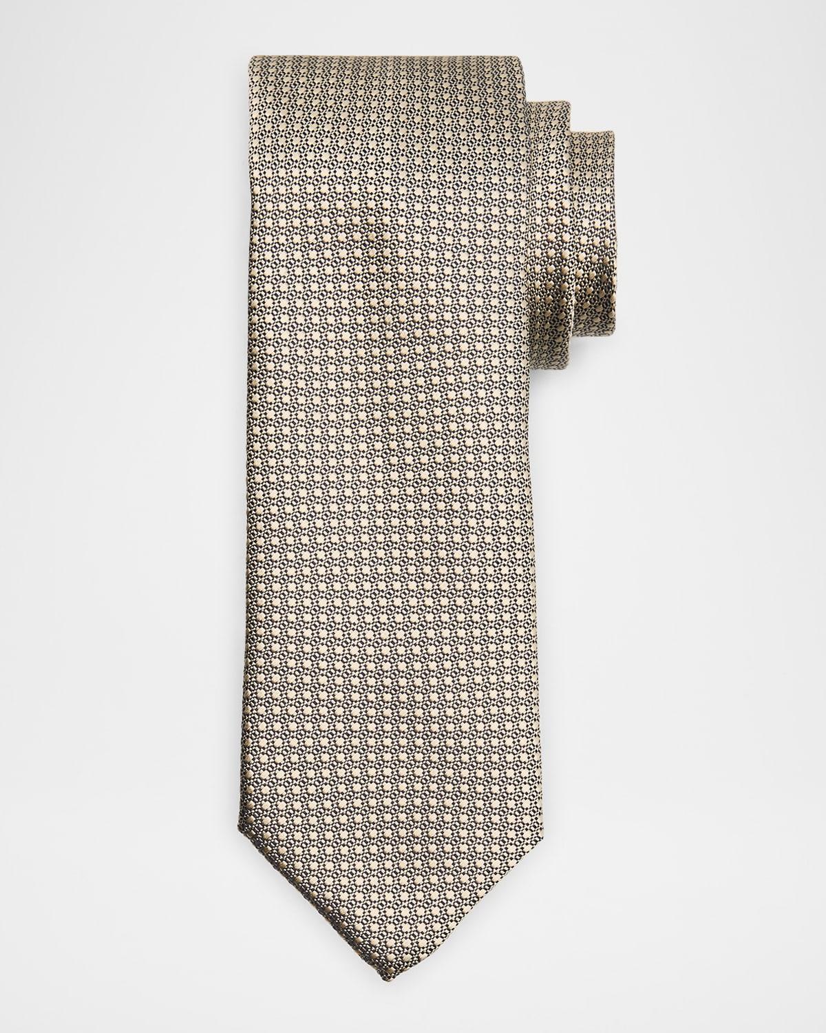 Mens Textured Dot Silk Tie Product Image