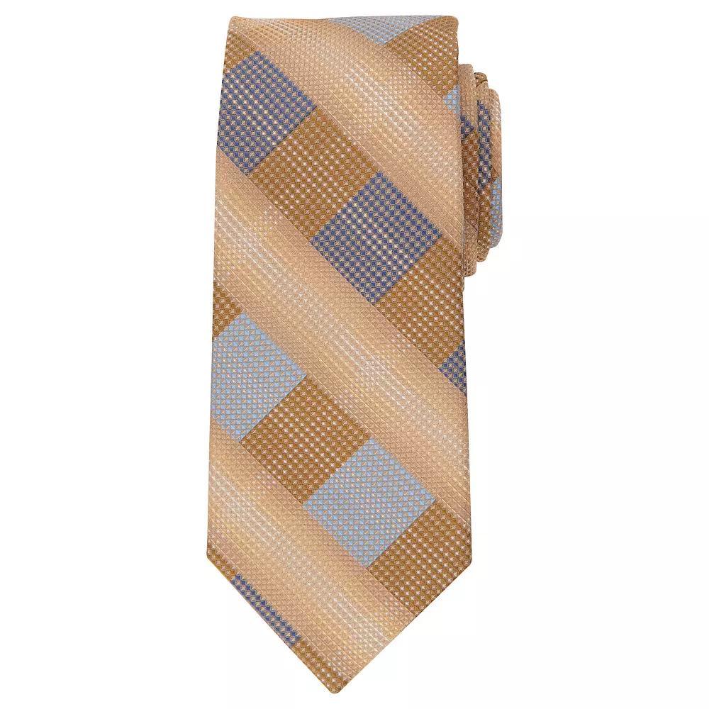 Men's Bespoke Patterned Tie, Brown Delamar Product Image