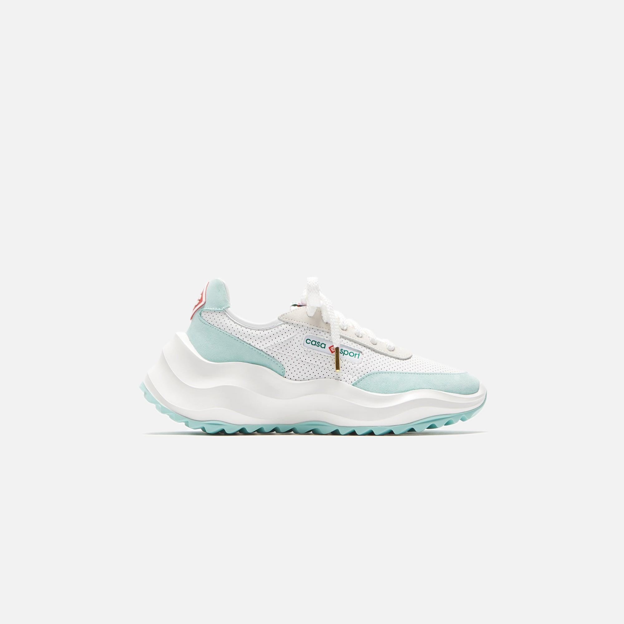 Casablanca Atlantis Leather Sneaker - White / Mint Male Product Image