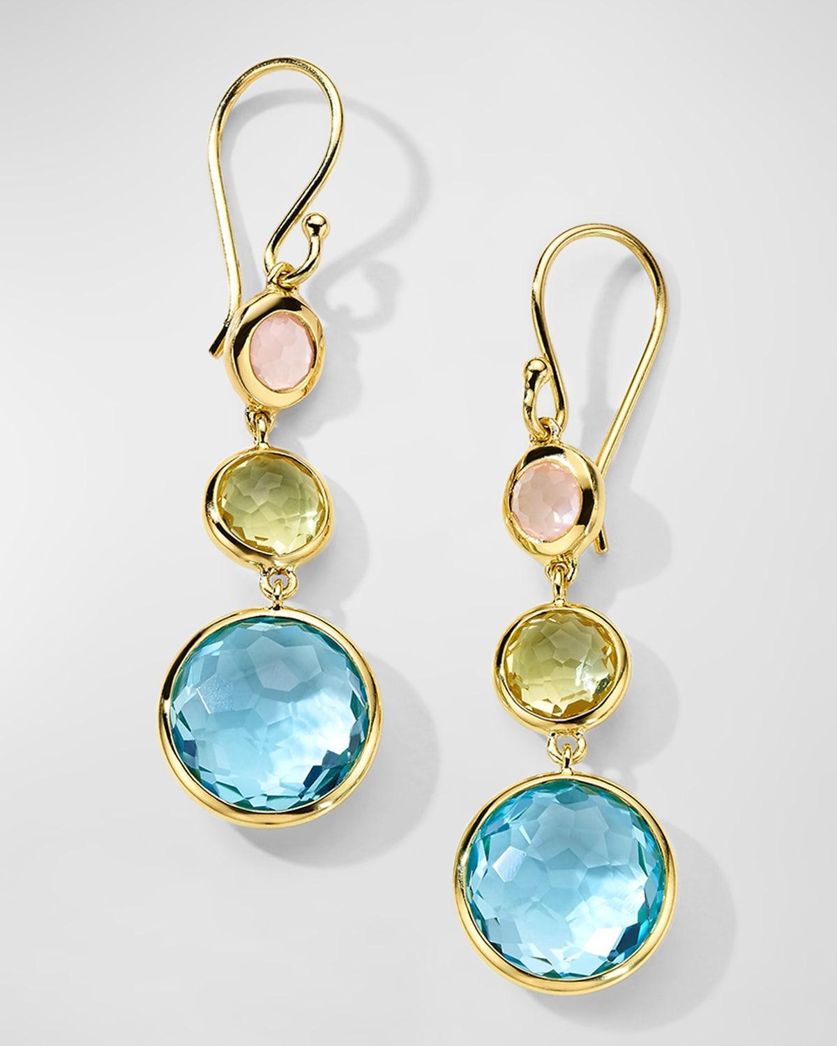 Womens Lollipop Lollitini 18K Yellow Gold & Multi-Stone Triple-Drop Earrings Product Image