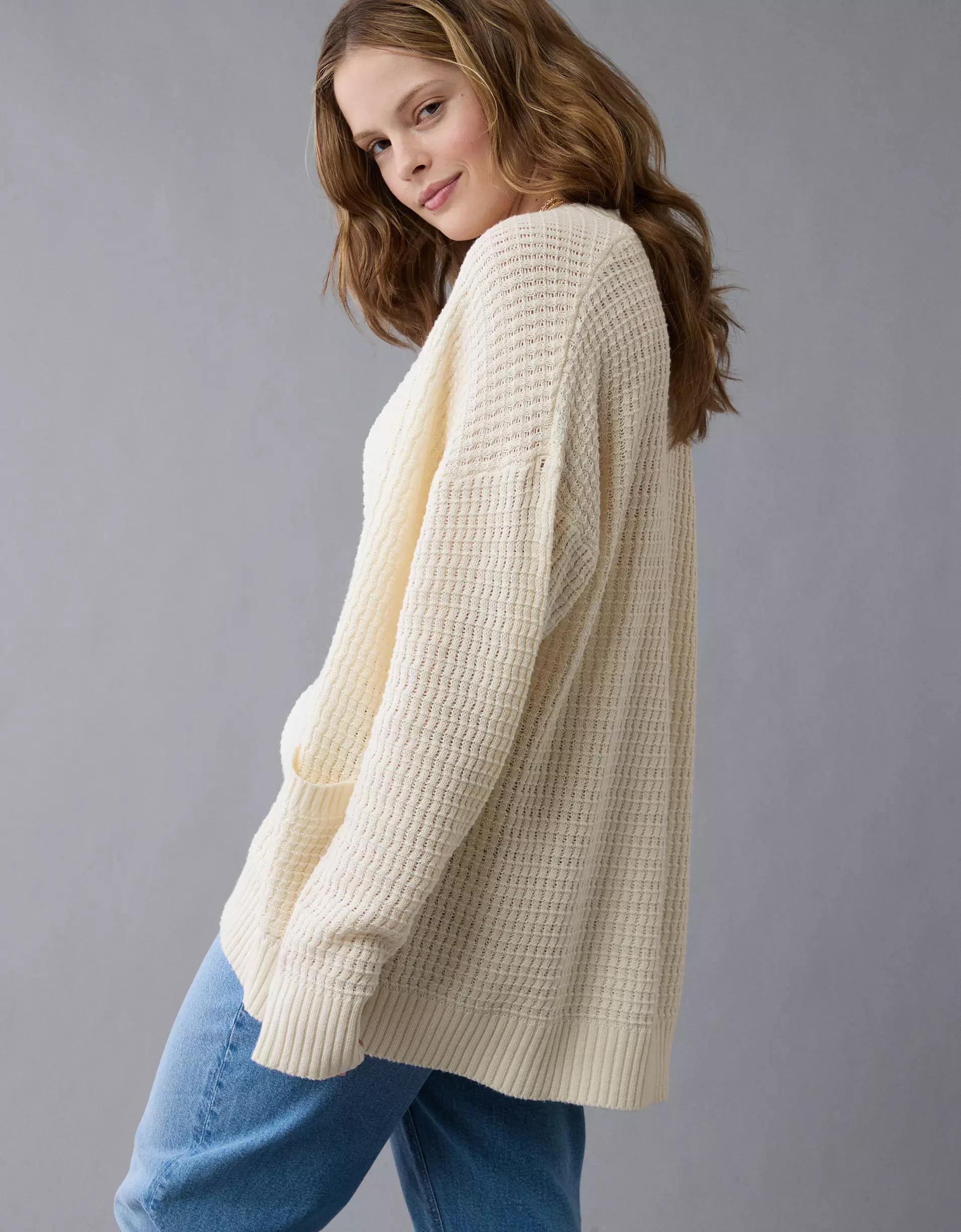 AE Open Knit Cardigan Product Image