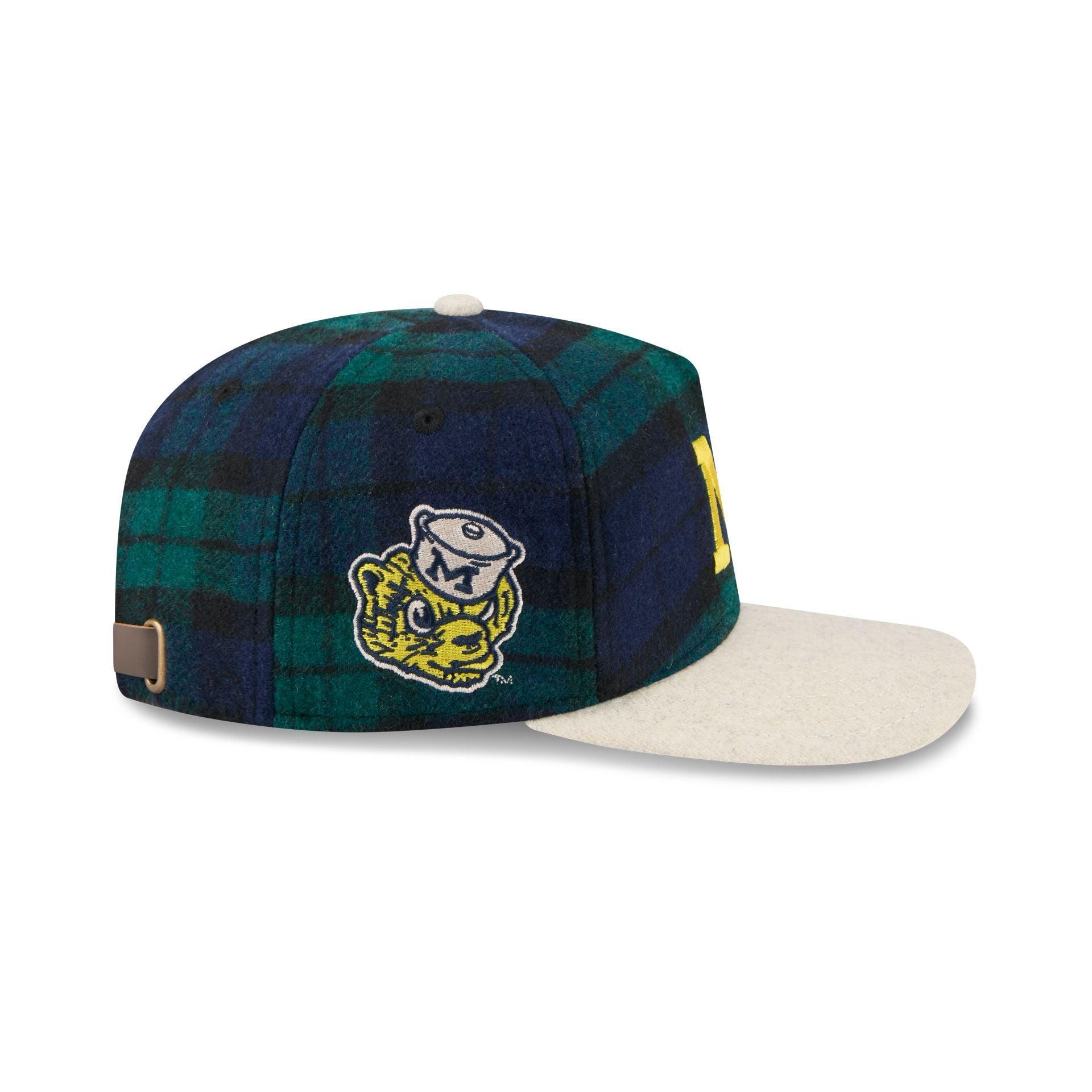 Michigan Wolverines Plaid Letterman 19TWENTY Adjustable Hat Male Product Image