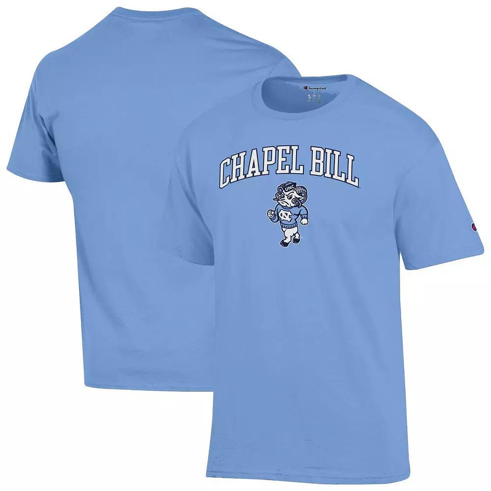 Men's  Champion  Carolina Blue North Carolina Tar Heels Chapel Bill Mascot T-Shirt, Size: 2XL, Light Product Image