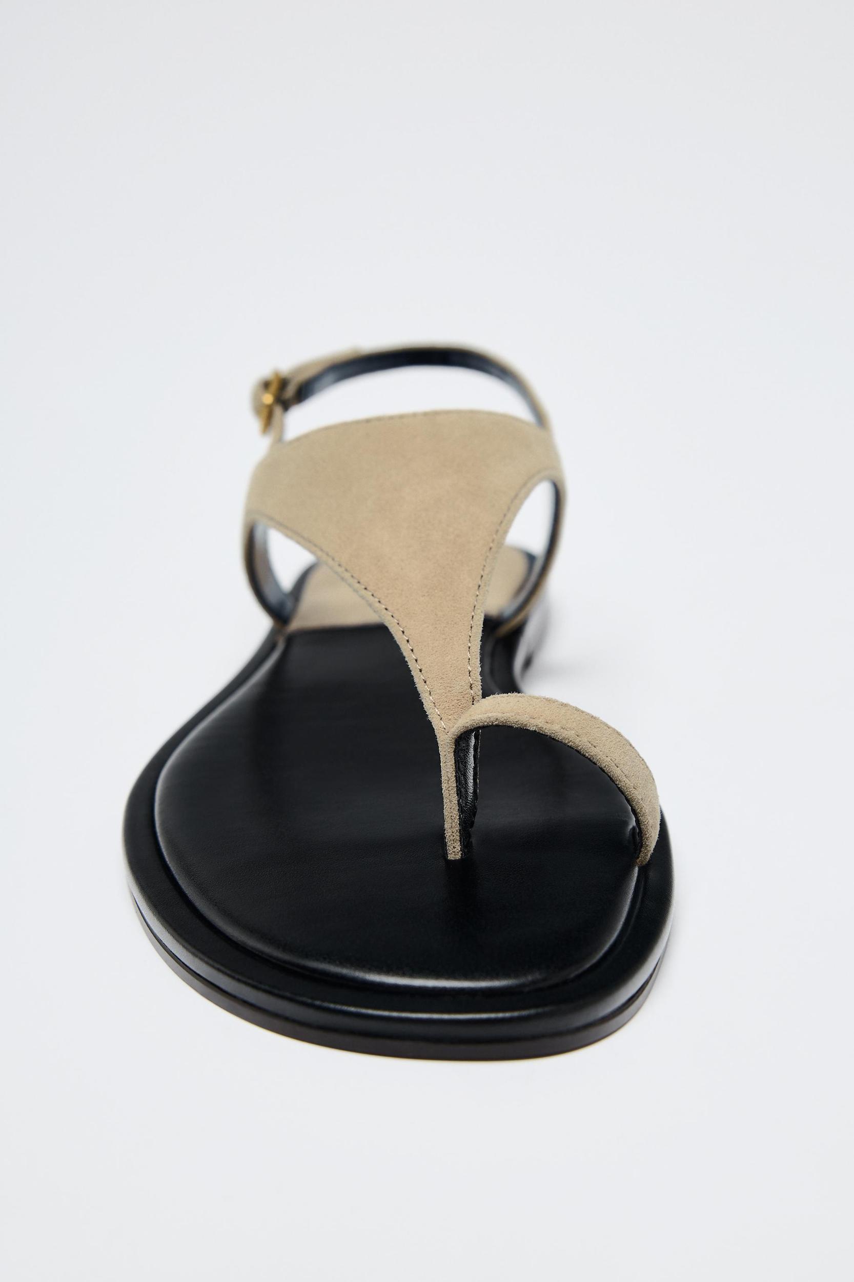 SUEDE TOE-LOOP SANDALS Product Image