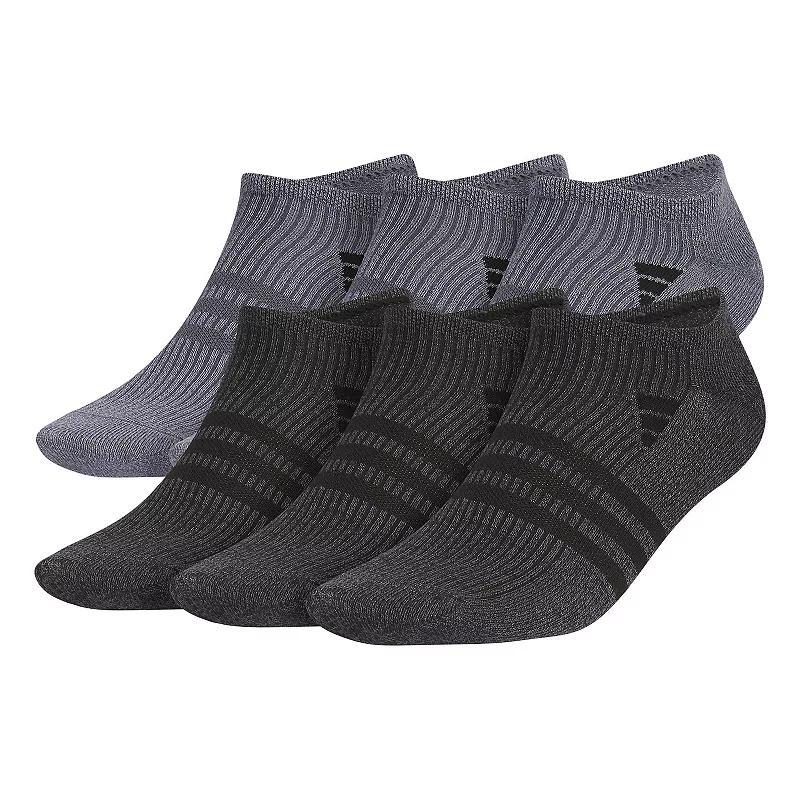 Men's adidas 6-Pack Superlite 3.0 No-Show Socks, Size: 8-12, White Black Product Image