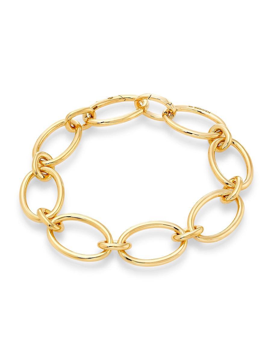 Womens 18K Yellow Gold Oval-Link Chain Bracelet Product Image