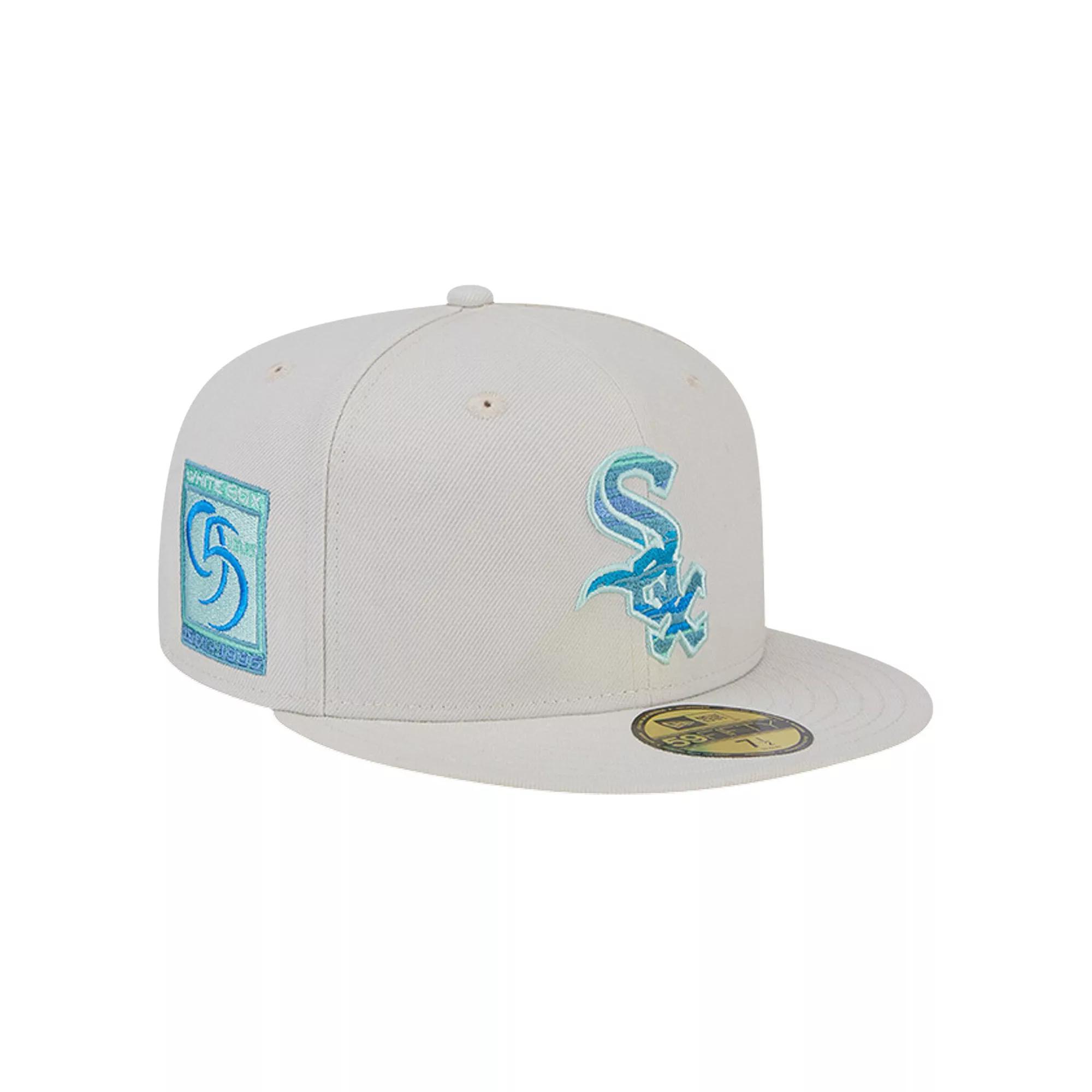 Men's New Era Khaki Chicago White Sox Stone Mist 59FIFTY Fitted Hat, Size: 7 7/8, Beig K Product Image