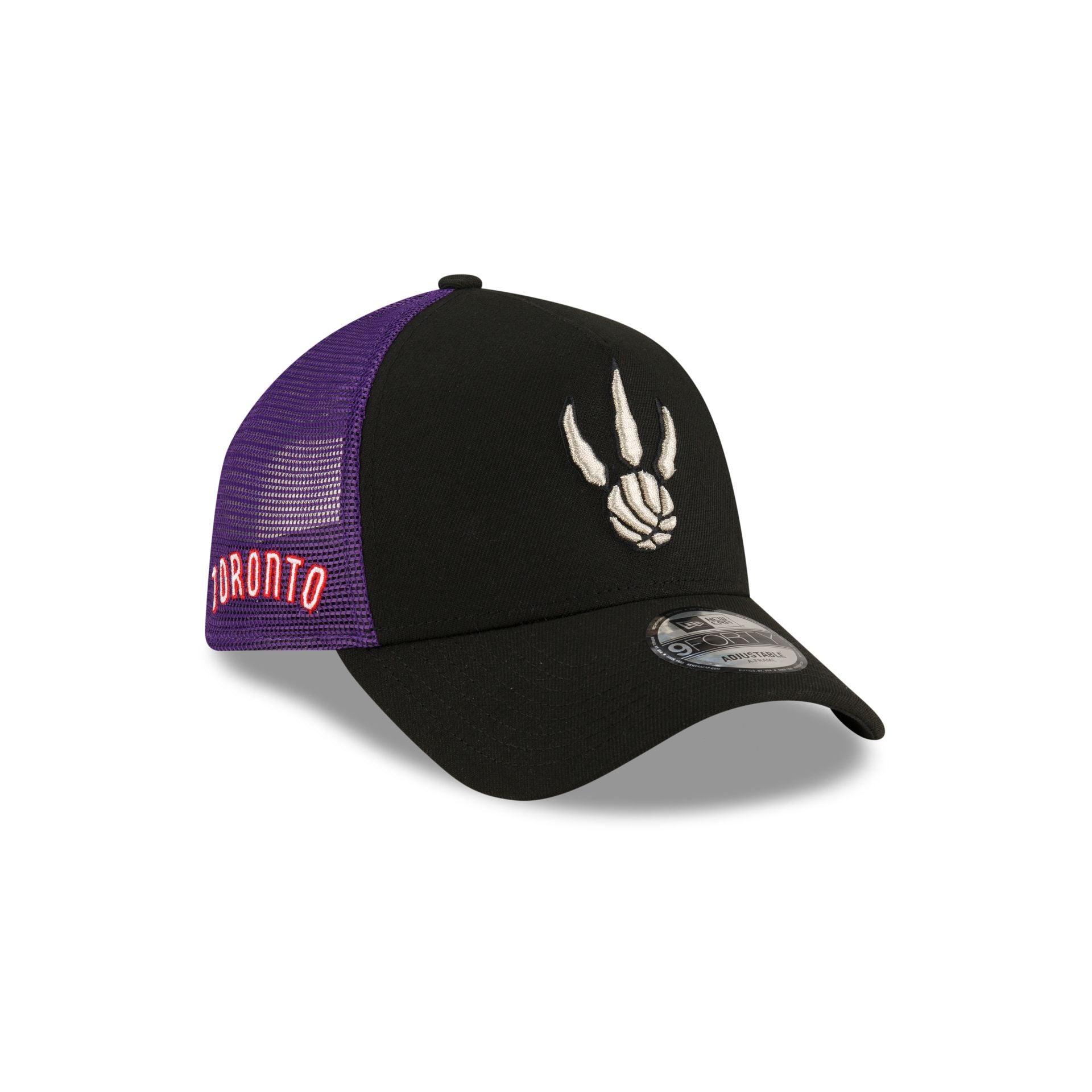 Toronto Raptors Classic Edition Black 9FORTY A-Frame Trucker Hat Male Product Image