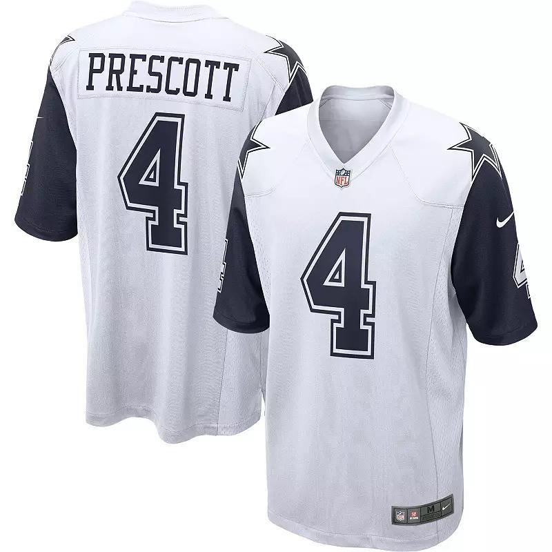 Men's Nike Dak Prescott White Dallas Cowboys Alternate Game Jersey, Size: 3XL Product Image