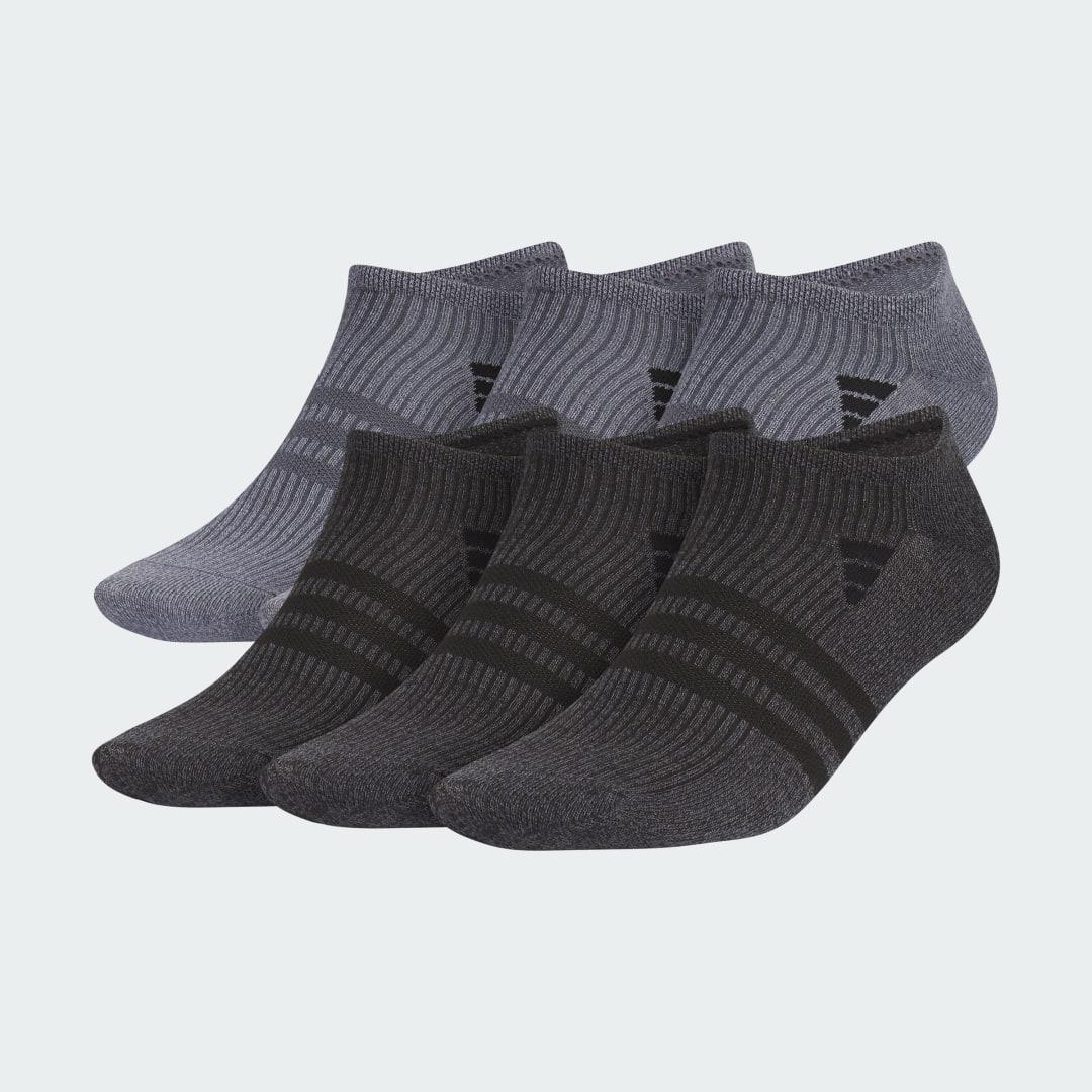 Men's adidas 6-Pack Superlite 3.0 No-Show Socks, Size: 8-12, White Black Product Image