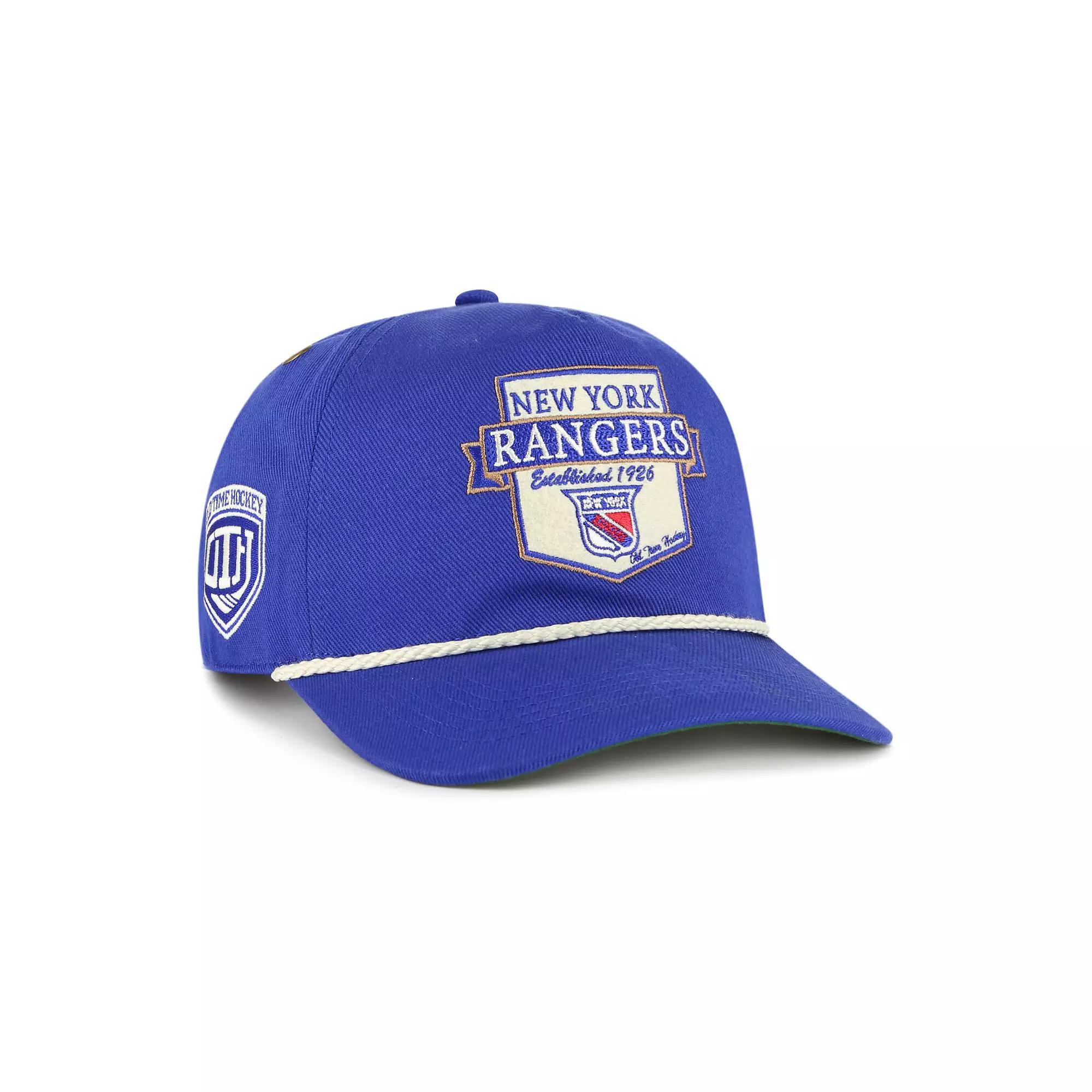 Men's '47  Blue New York Rangers Old Time Hockey Rafter Sure Shot Hitch Adjustable Hat, Ran Blue Product Image