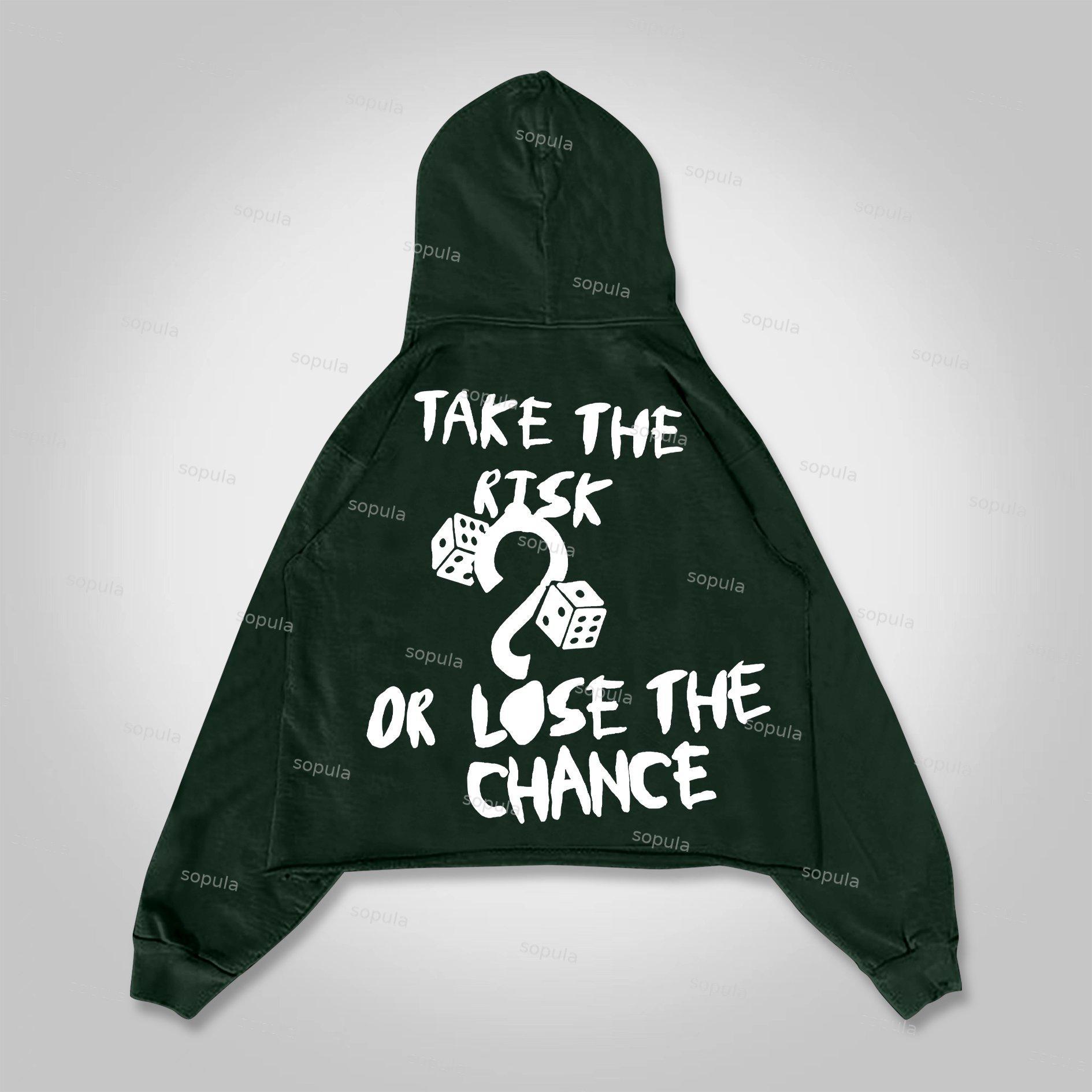Sopula Vintage Lucky Dice Graphics Pocket Hoodie Product Image