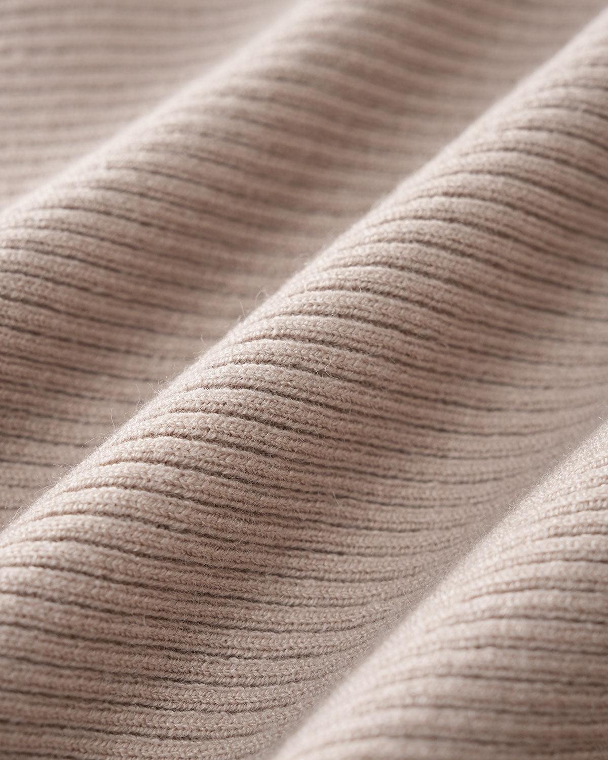 Khaki Contrast Knit Tank Top Product Image