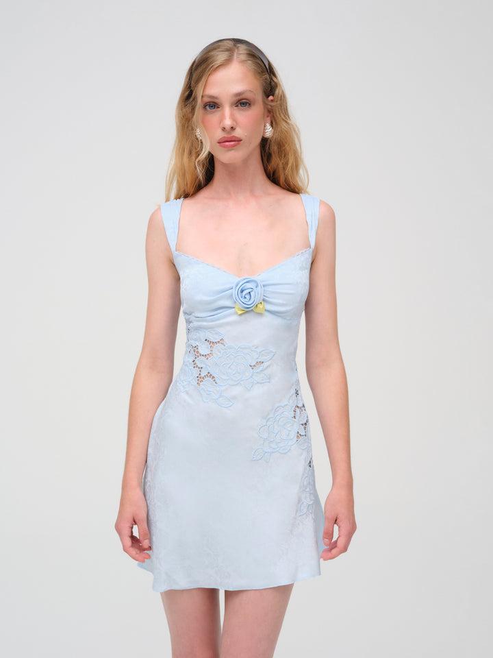 Claudia Mini Dress — Blue Product Image