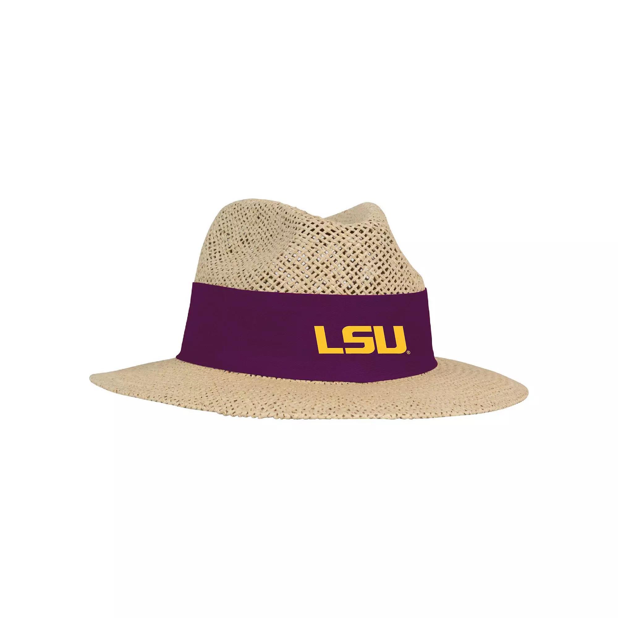 Men's Ahead Tan LSU Tigers Wellington Gambler Straw Hat, Size: Small/Medium, Team Product Image