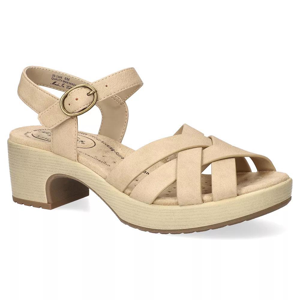 Easy Street Miyah Womens Slip-Resistant Heeled Sandals Ivory Product Image
