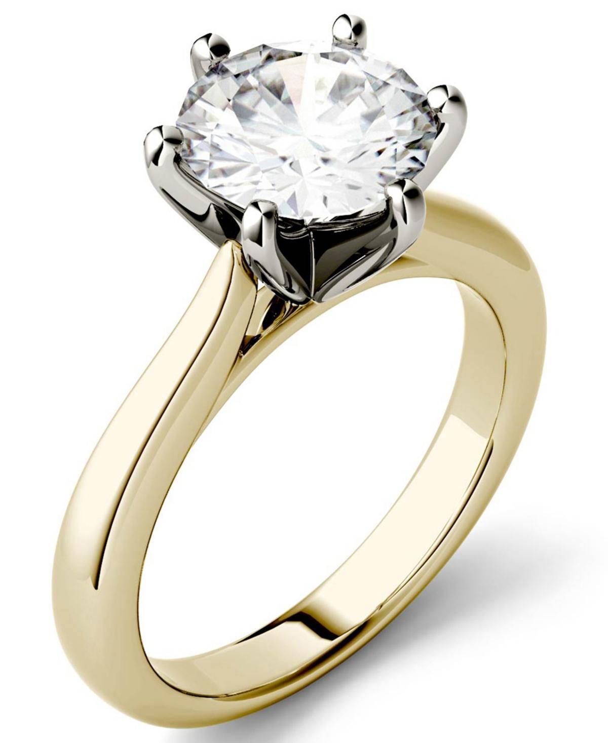 14k Gold 1 9/10 Carat T.W. Lab-Created Moissanite 6-Prong Solitaire Ring, Women's, Size: 8, White Product Image