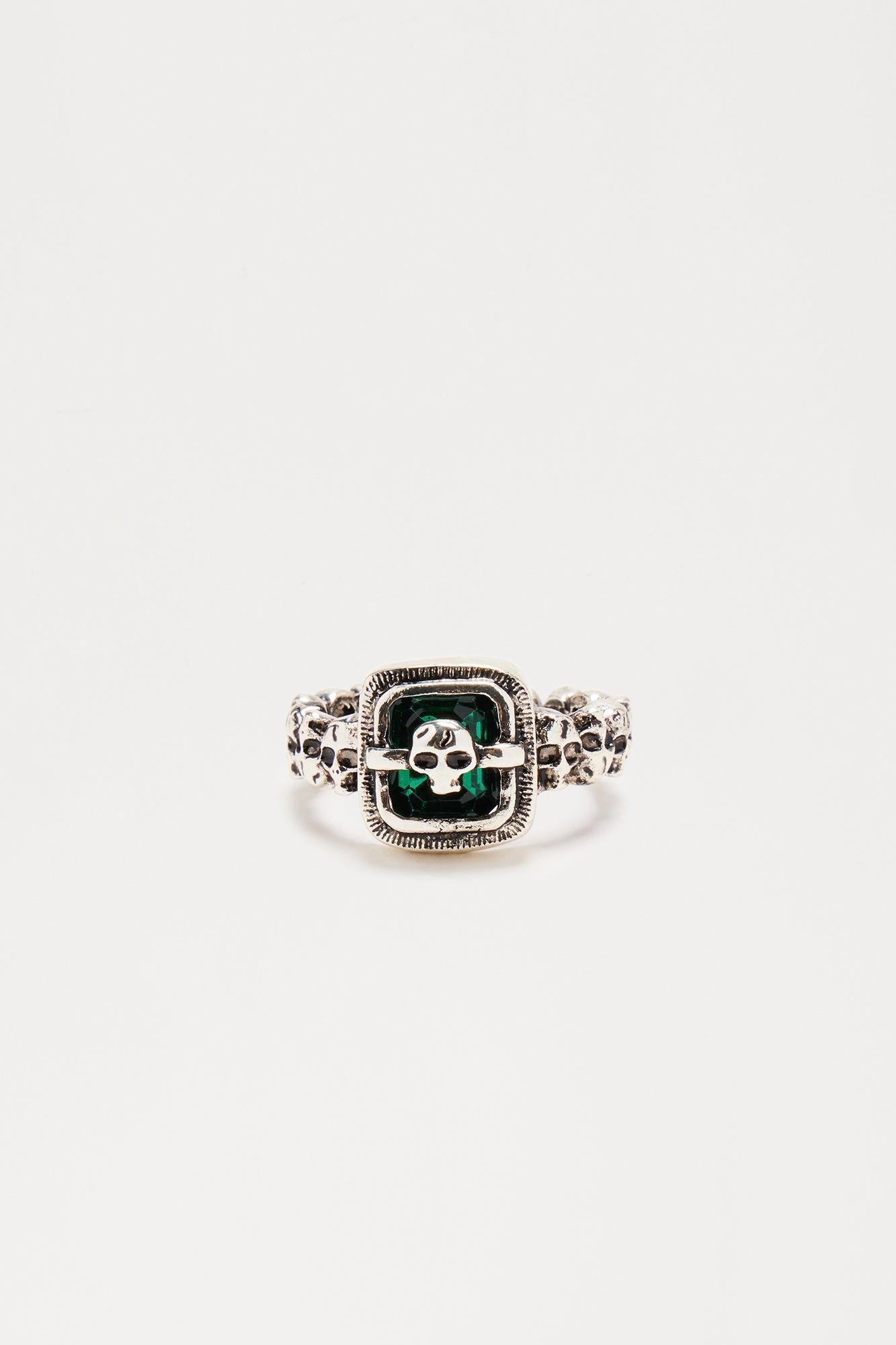 Forge Ring - Silver/Green Product Image