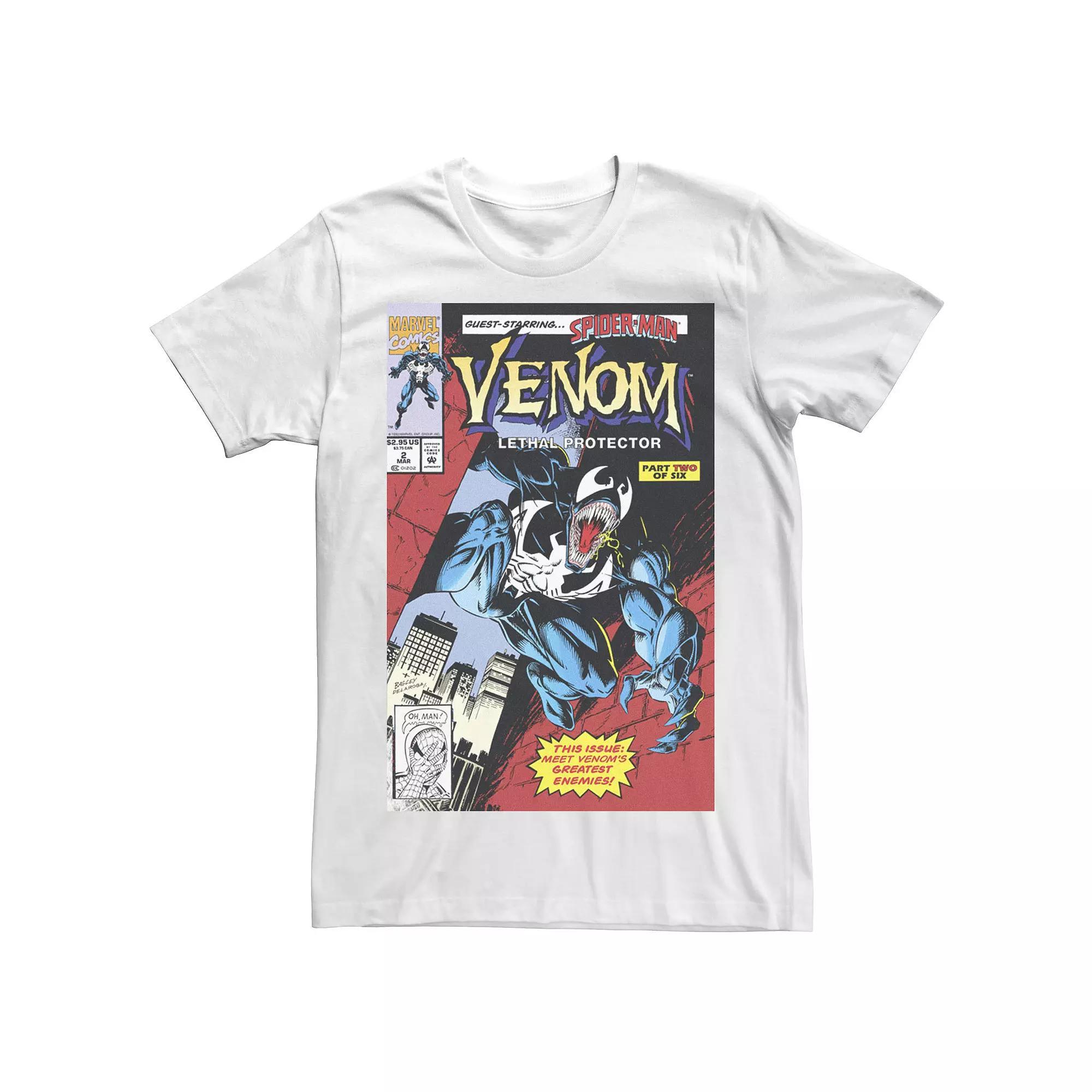 Men's Marvel Venom Lethal Protector Retro Comic Tee, Size: Medium, White Product Image