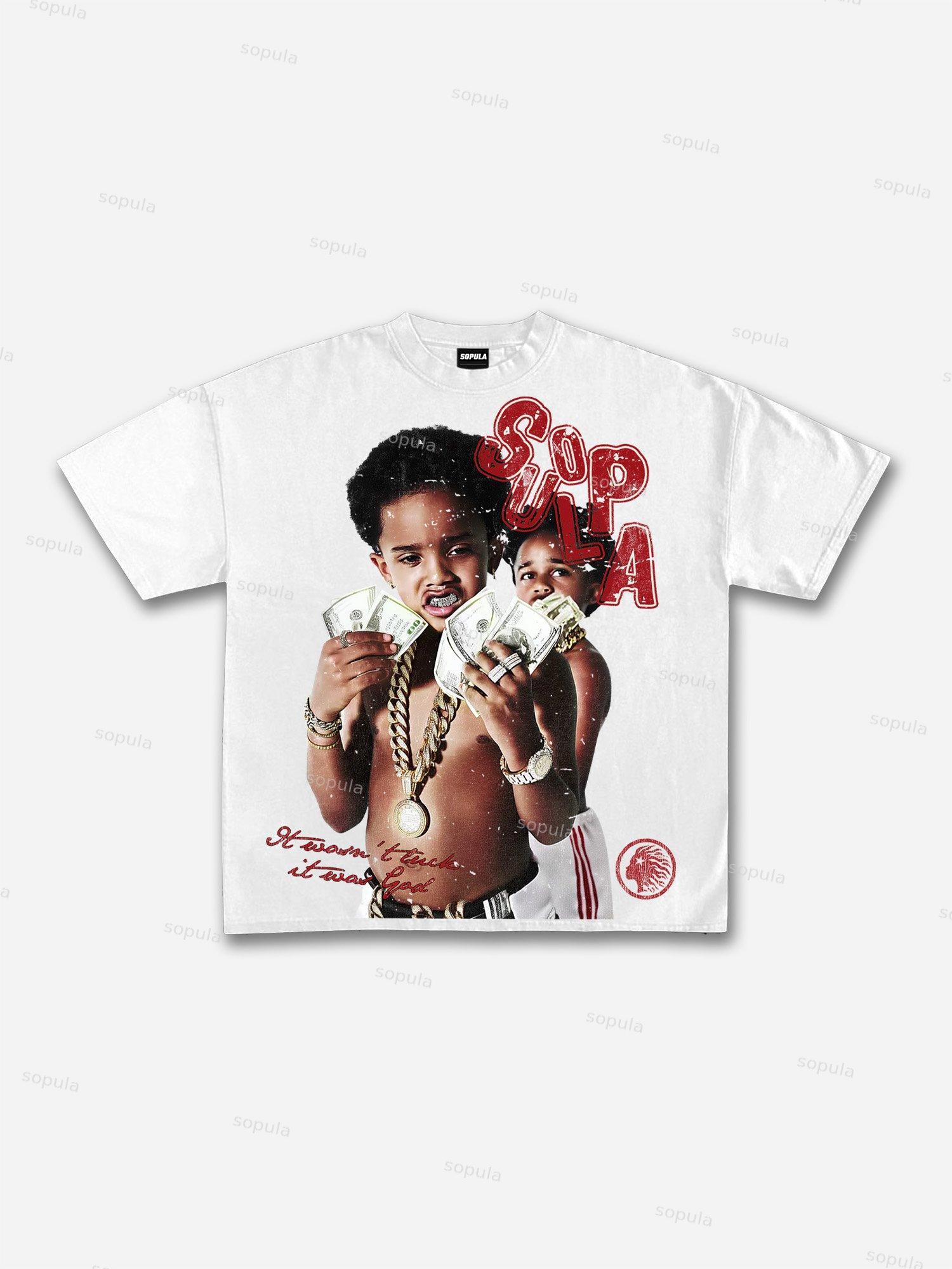 Money Makers Graphics Fly Rich Printed Casual T-Shirt Product Image